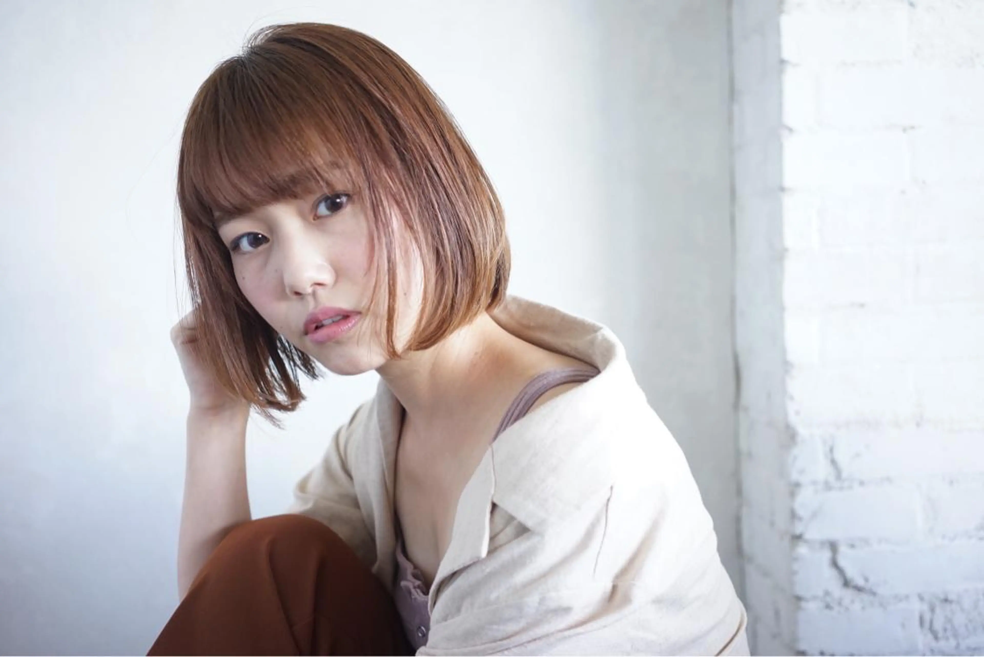 ミディアム カット ヘアカラー トリートメント TECHRISE金山所属・ERIKO Tのヘアスタイル