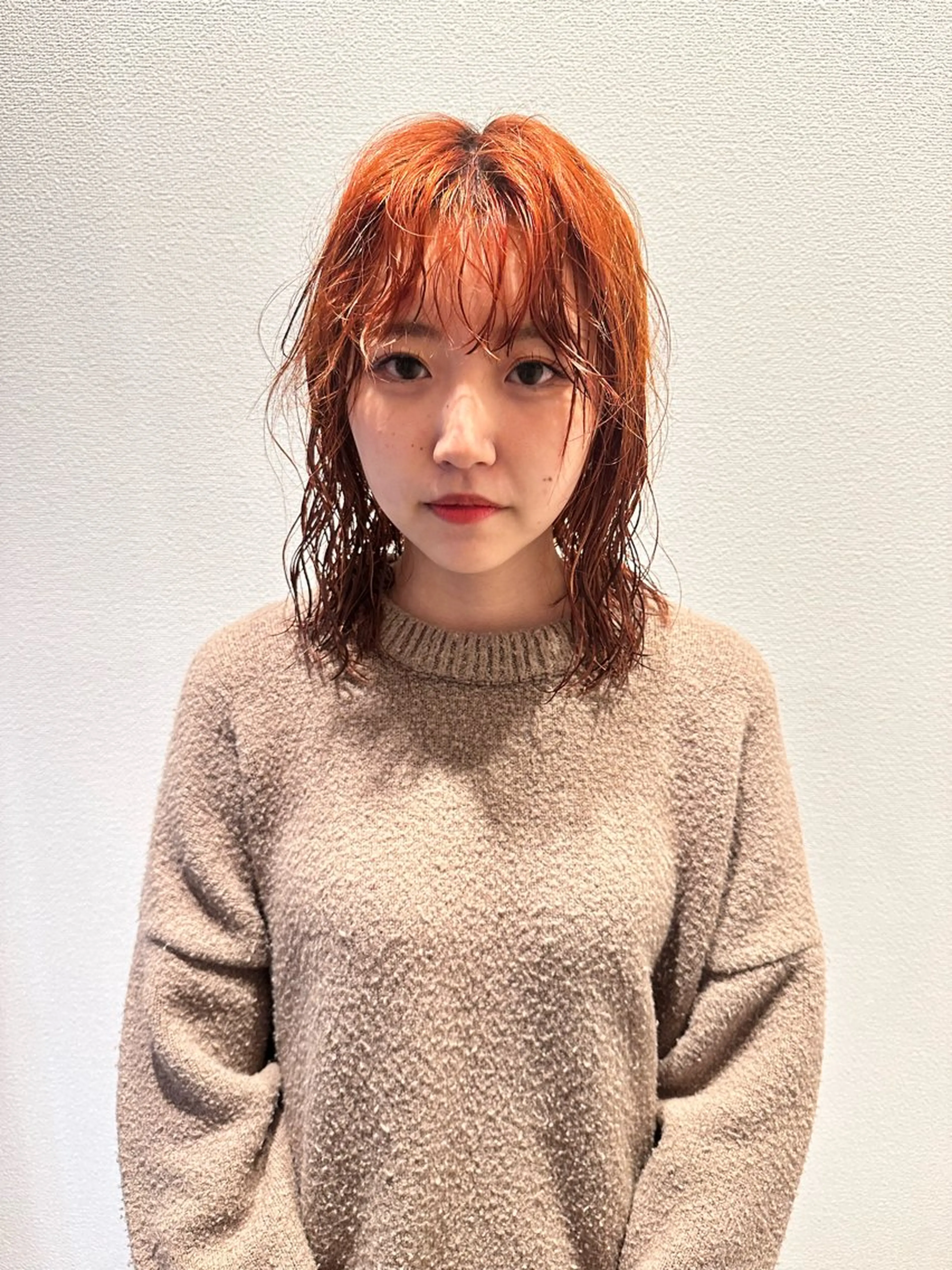 ミディアム カラー パーマ ミディアムパーマ ブリーチ パーマ 大須美容師 ぱるのヘアスタイル