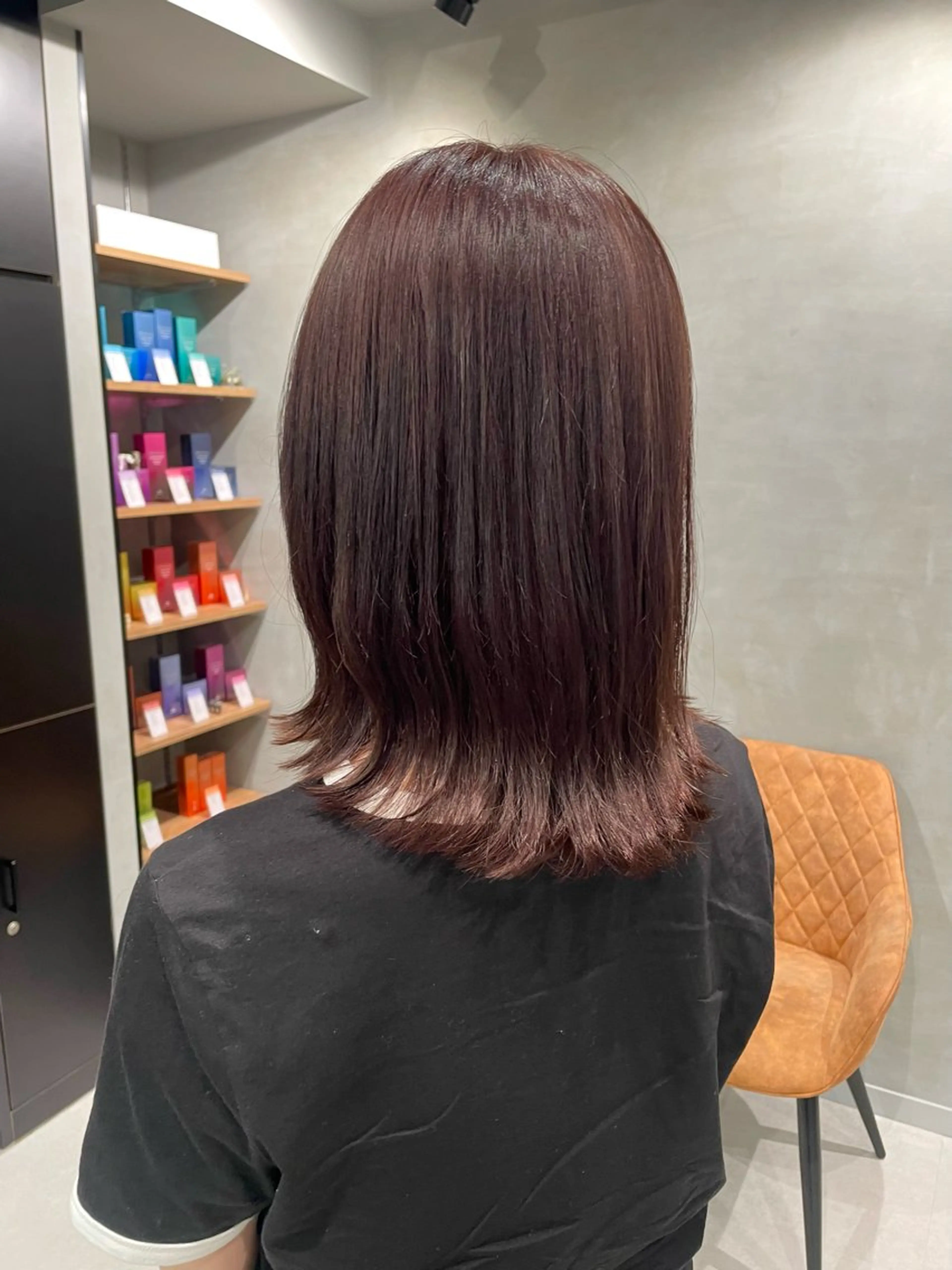 ミディアム カラー カット ヘアカラー トリートメント ヘッドスパ ヘアセット 暖色レイヤー 🥀REIRIのヘアスタイル