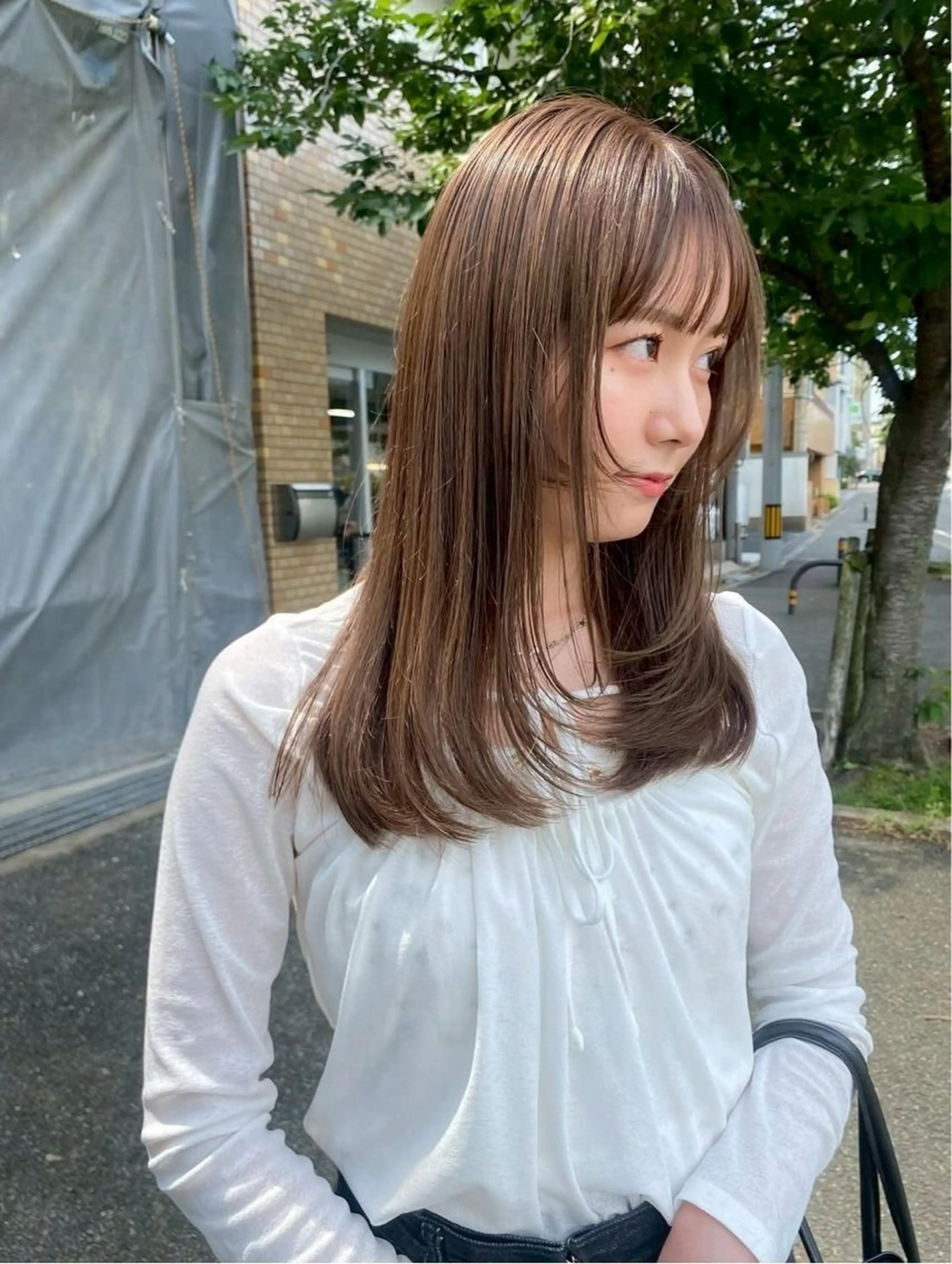 セミロング ヘアカラー qpula  大濠 西新所属・qpula クプラのヘアスタイル