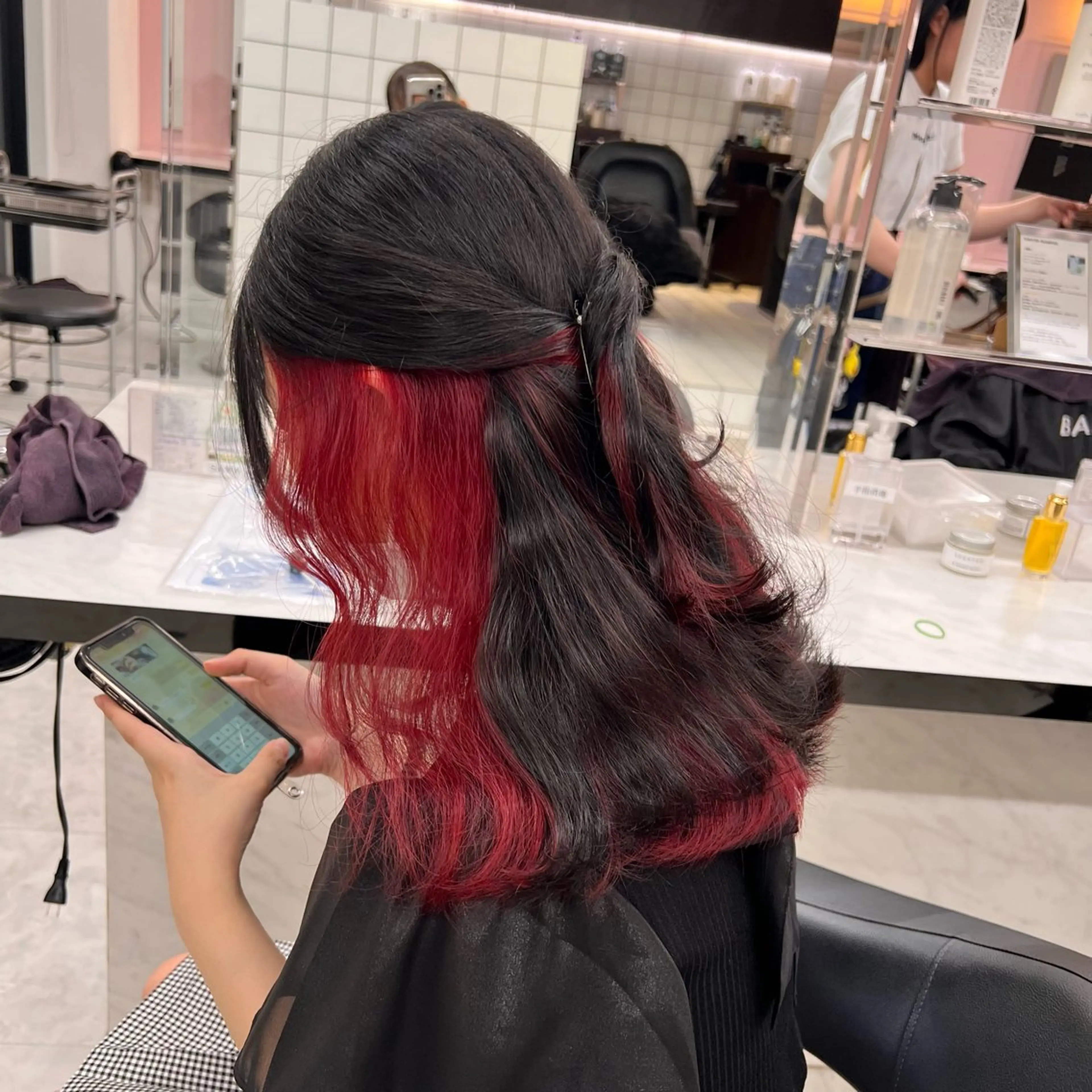 セミロング カラー ヘアアレンジ ヘアカラー トリートメント ヘッドスパ ヘアセット 💕上野美容師☁ ブリーチ💖サワのヘアスタイル