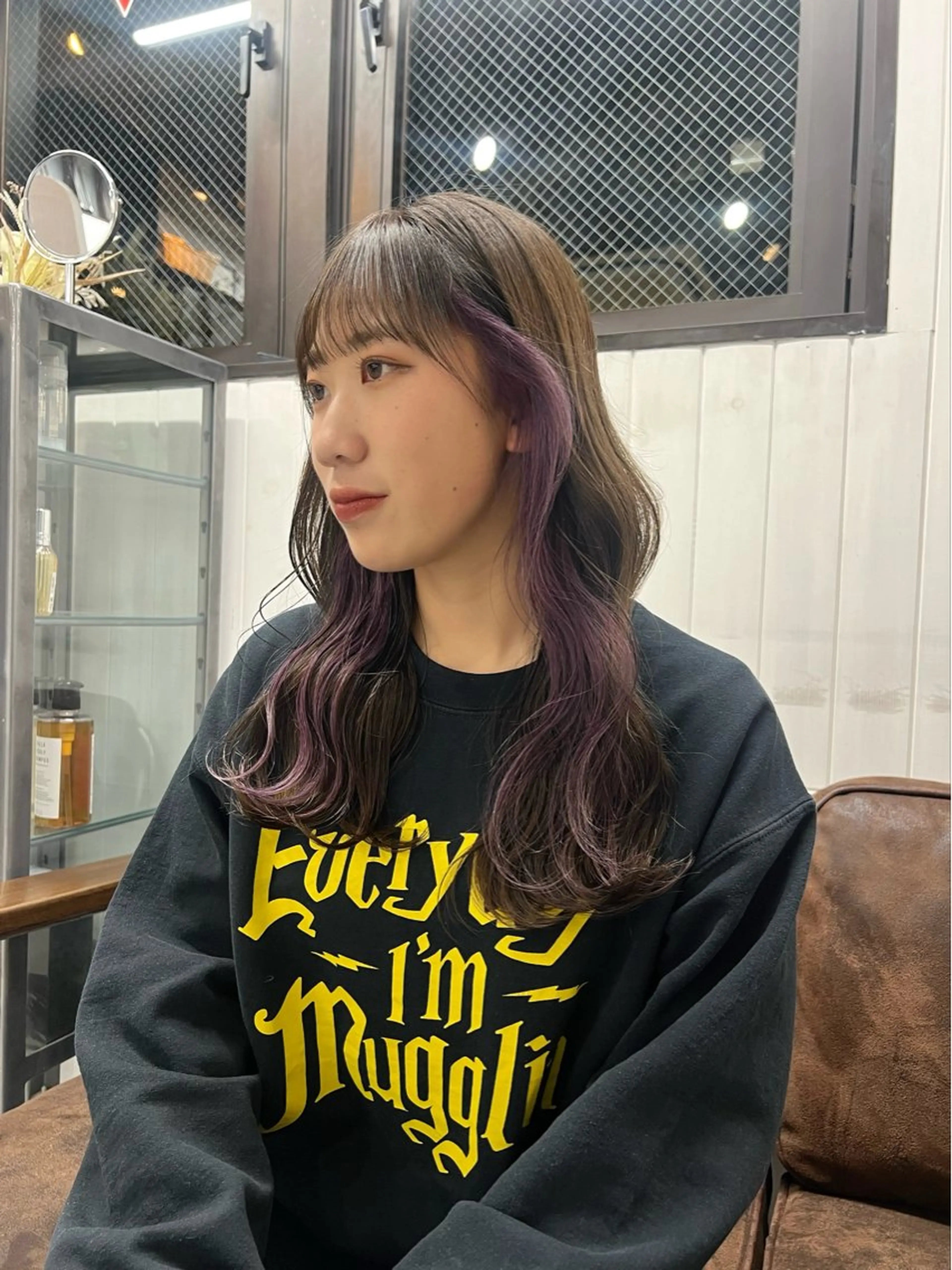 セミロング 暖色カラー/レイヤー カット☁️MEI☁️のヘアスタイル