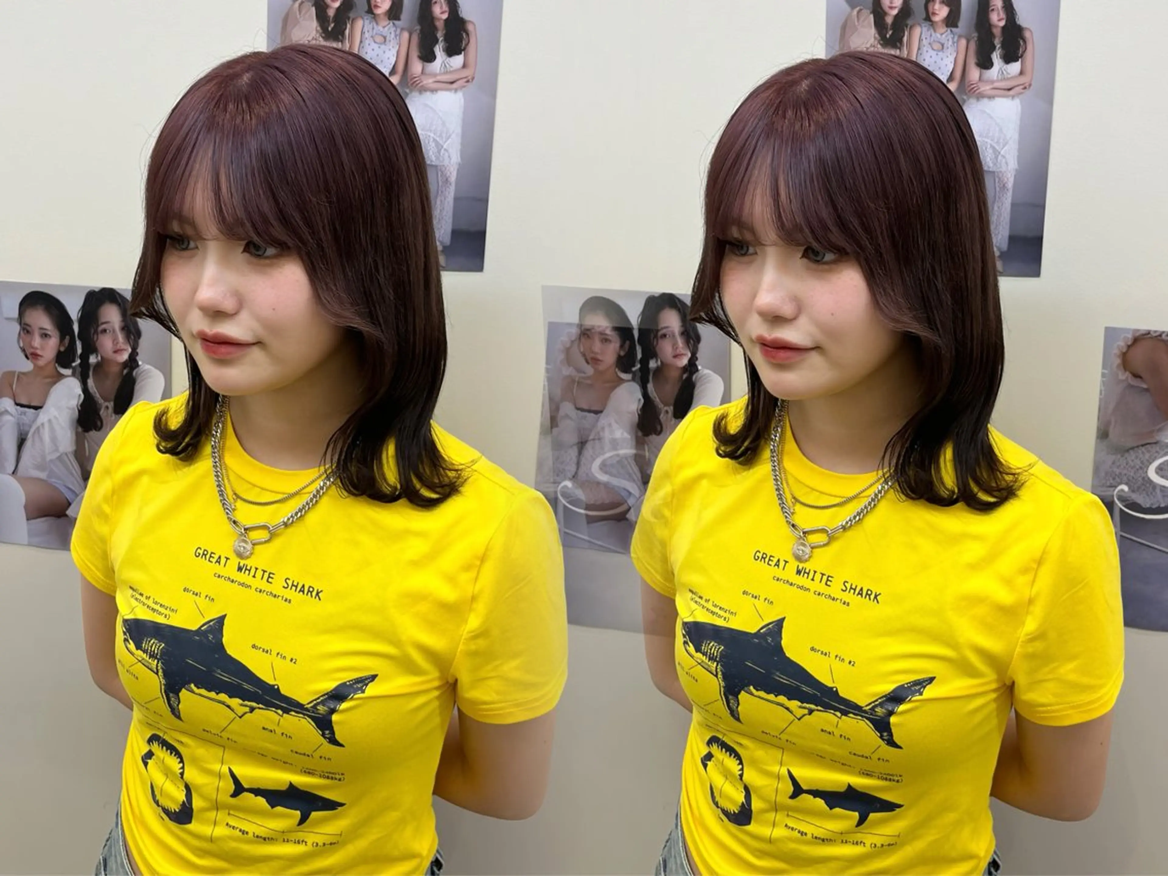 💎韓国風小顔カット💎➕🩷フルカラー🩷➕選べる髪質改善トリートメント🐈‍⬛🎀の写真