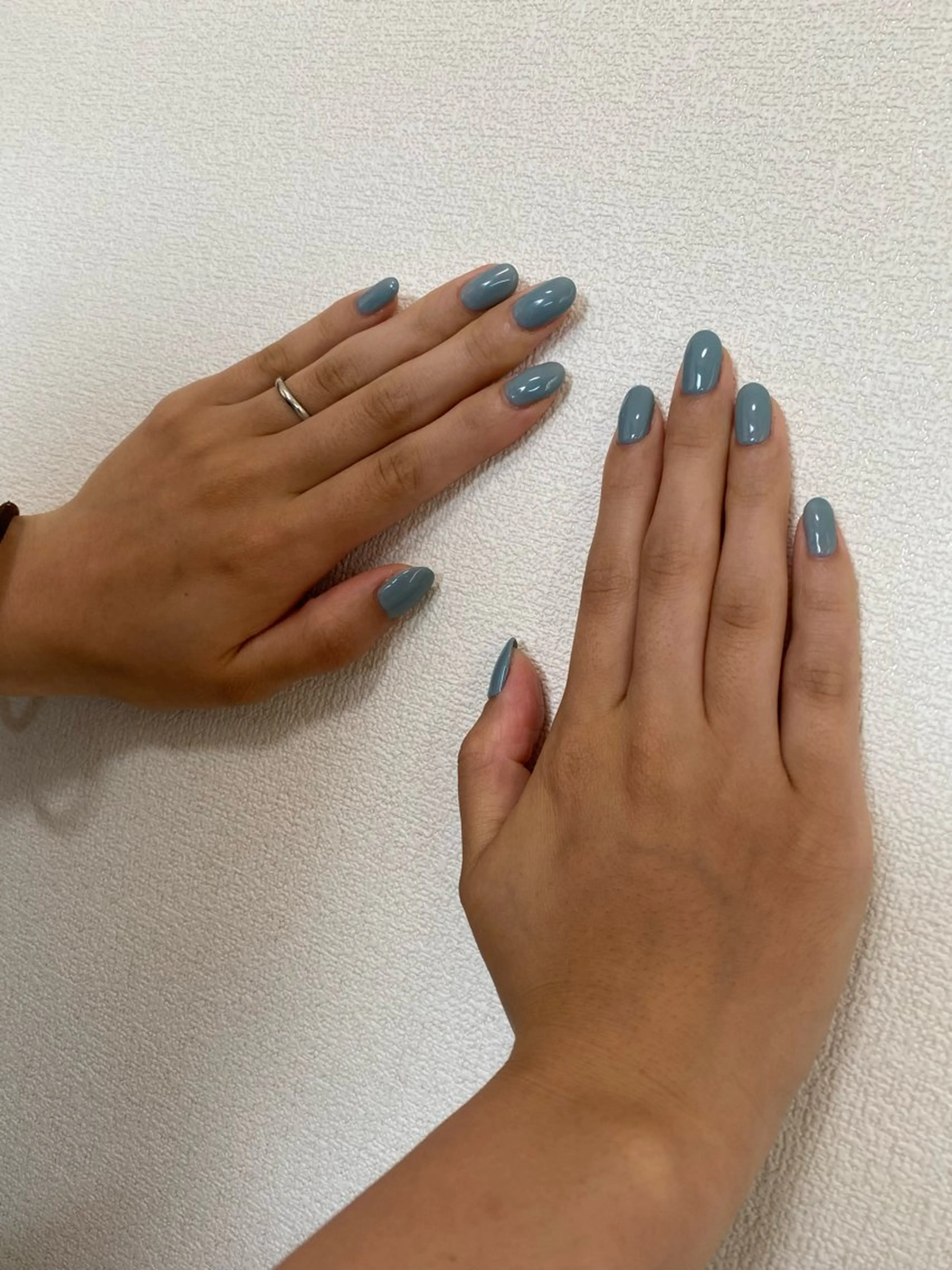 ネイル ブルー ハンドネイル 自宅サロン FeelFreeのネイルデザイン