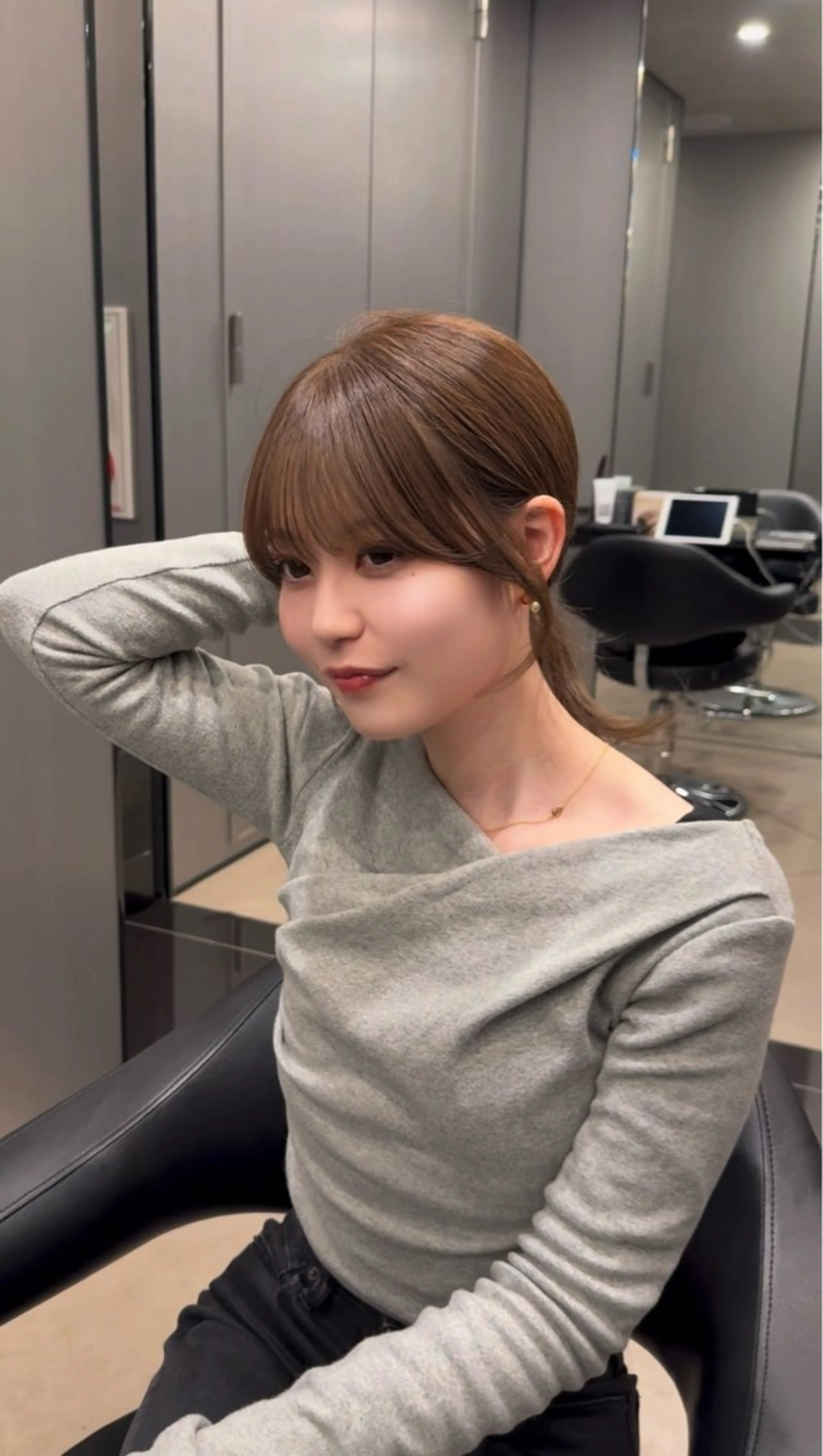 セミロング 顔周りカット 松尾 祐輝のヘアスタイル