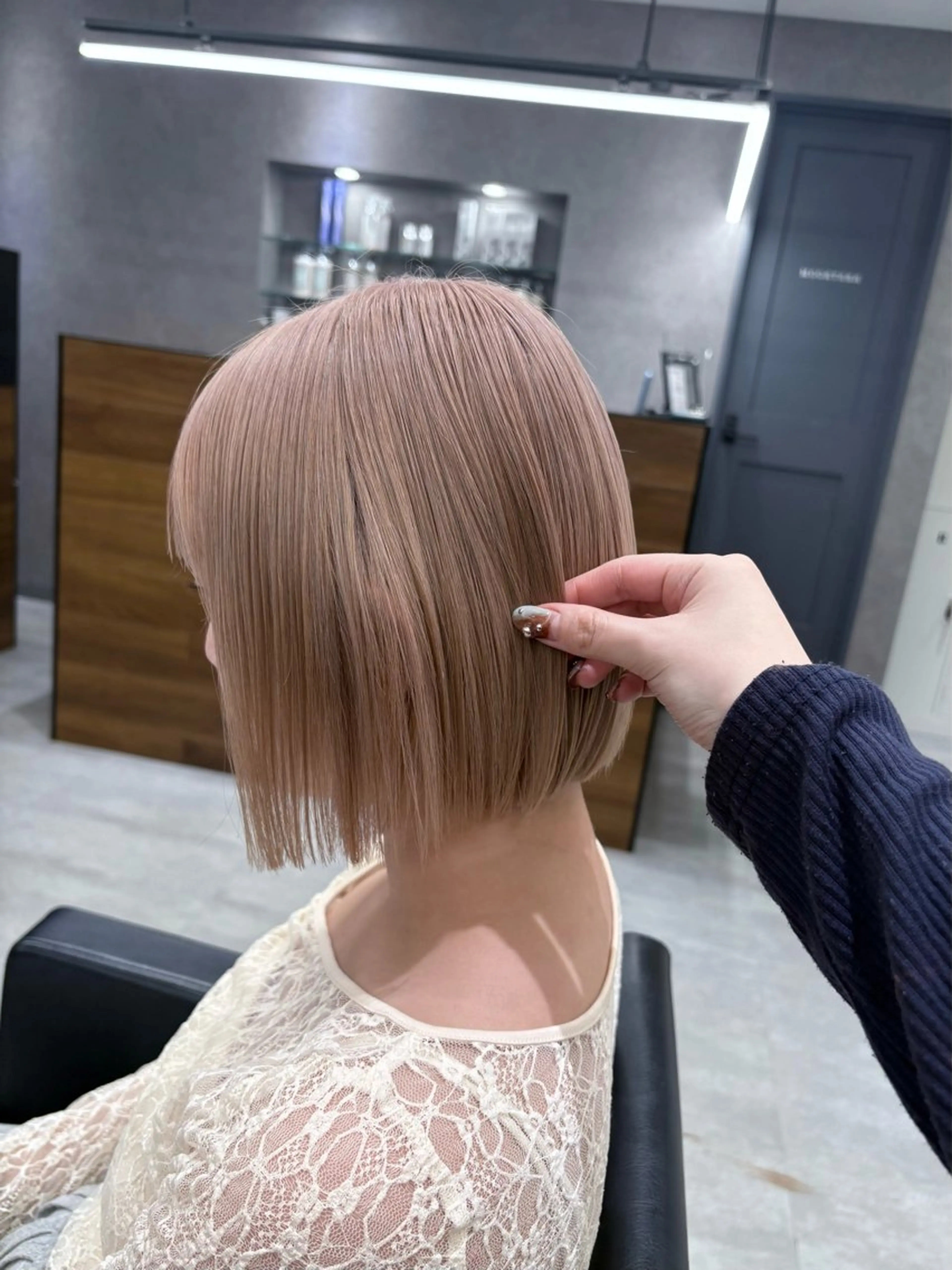 ショート カラー ボブ カット ヘアカラー ENA💗NEXT /ハイトーンエクステのヘアスタイル