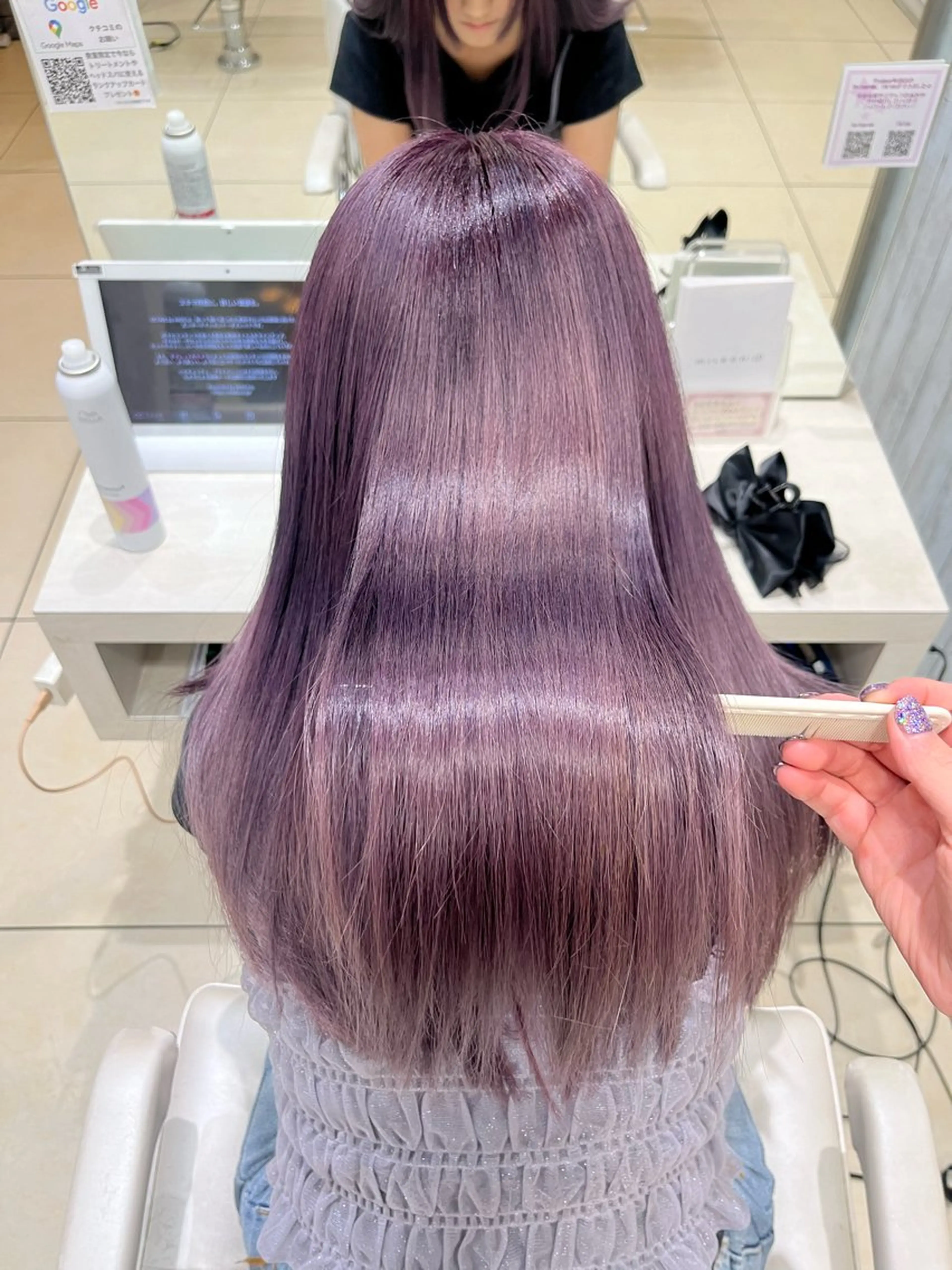 ロング カラー ラベンダーカラー カット ヘアカラー 🌿似合わせブリーチ 山岸樹璃🌿のヘアスタイル