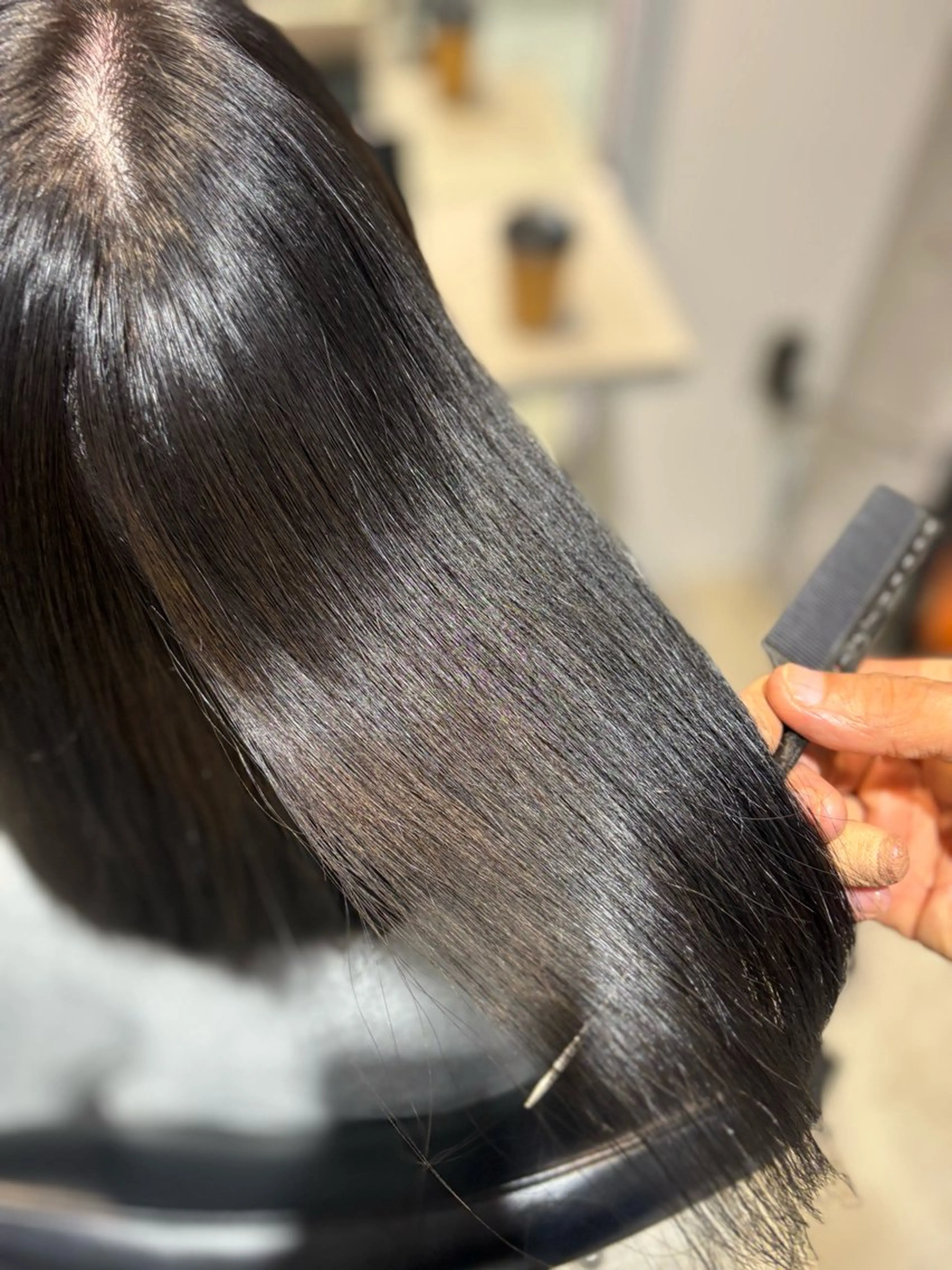 パーマ 縮毛矯正 酸性ストレート ストレートパーマ カット 縮毛矯正 トリートメント 艶髪酸性ストレート /髪質改善/寺田警二のヘアスタイル