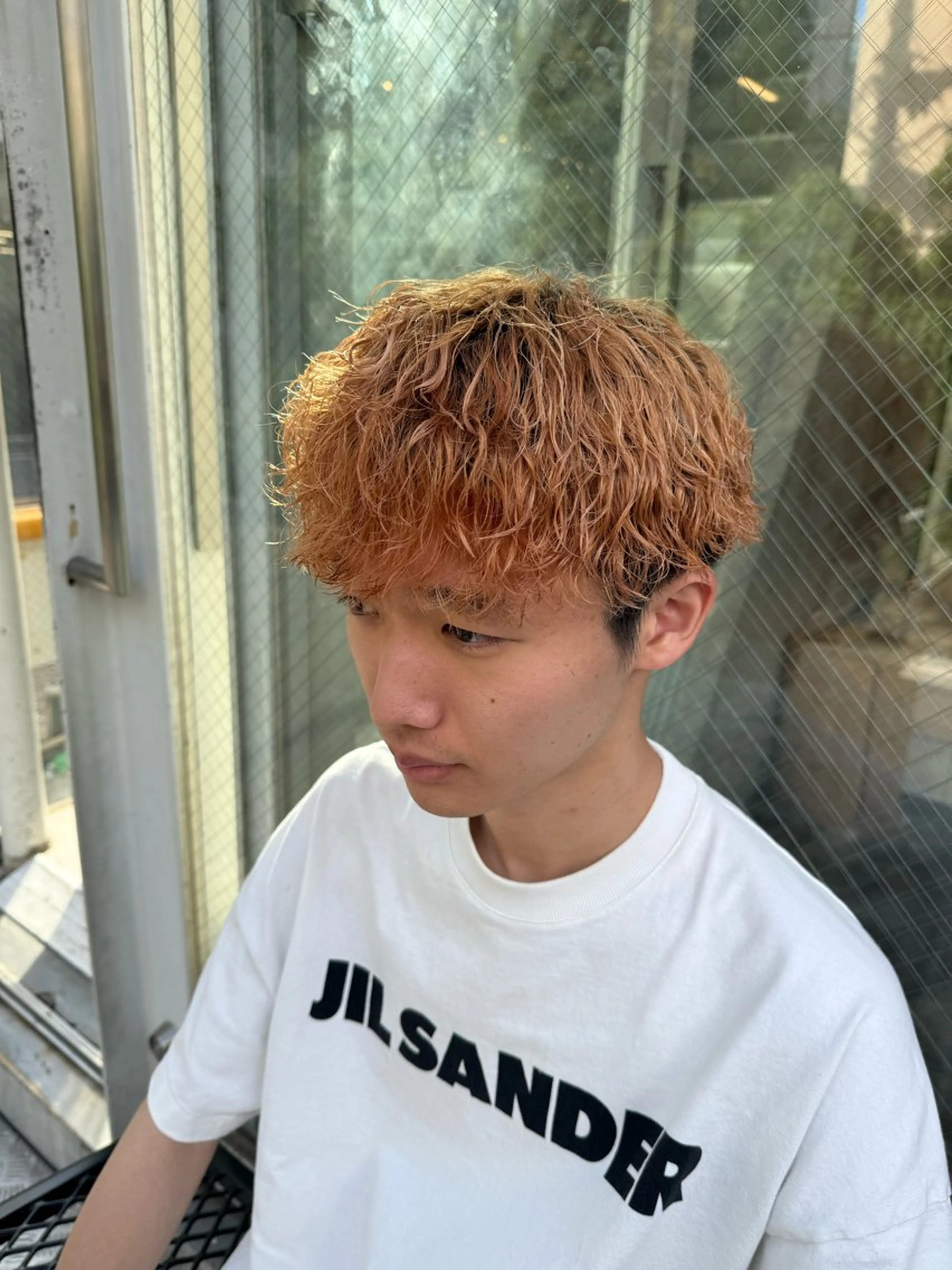 ショート パーマ メンズ メンズパーマ 波巻きパーマ カット パーマ トリートメント ツイスパ/メンズ パーマ/歩夢のヘアスタイル