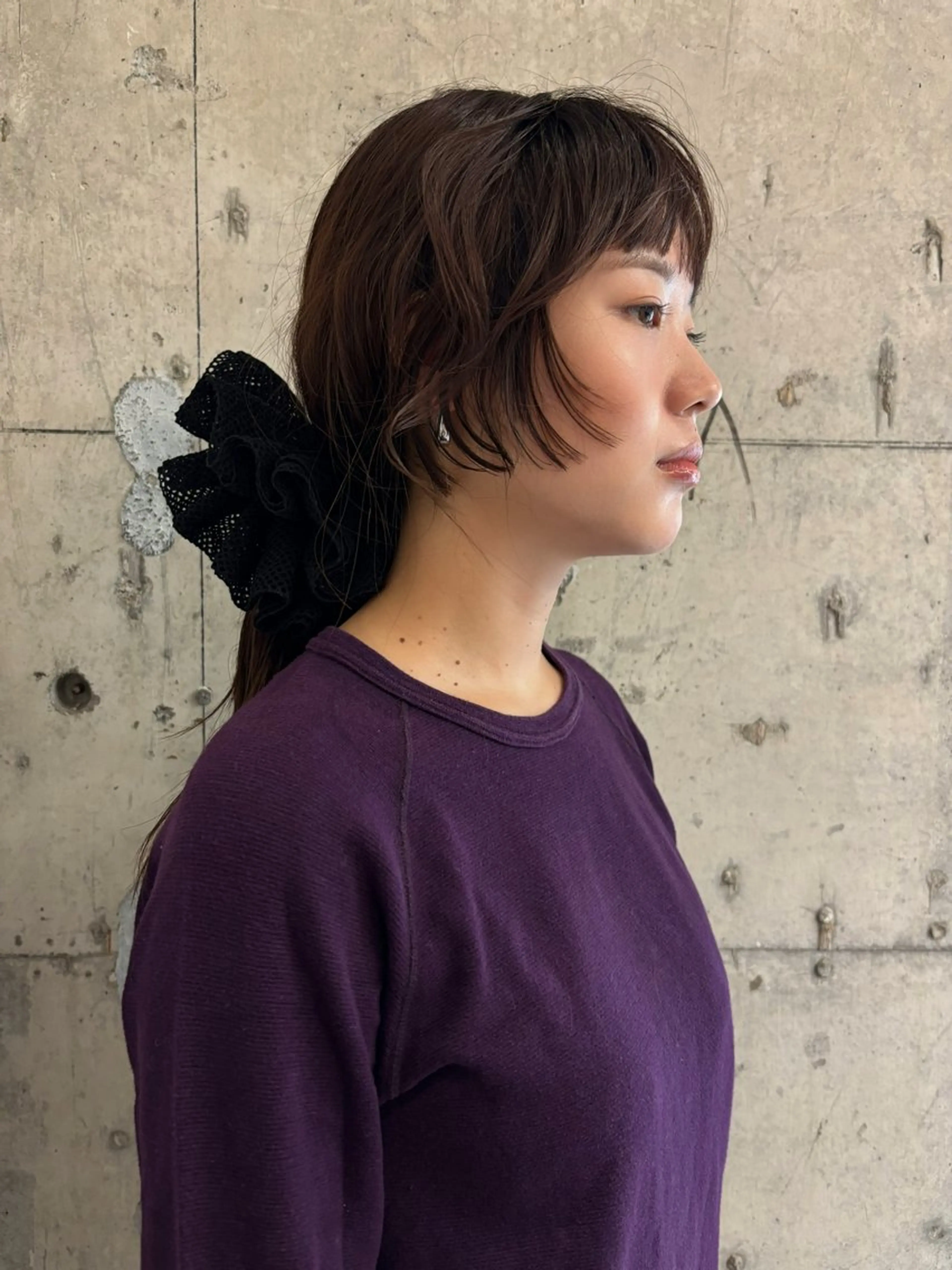 セミロング カラー カット ヘアカラー トリートメント 永田 愛莉のヘアスタイル