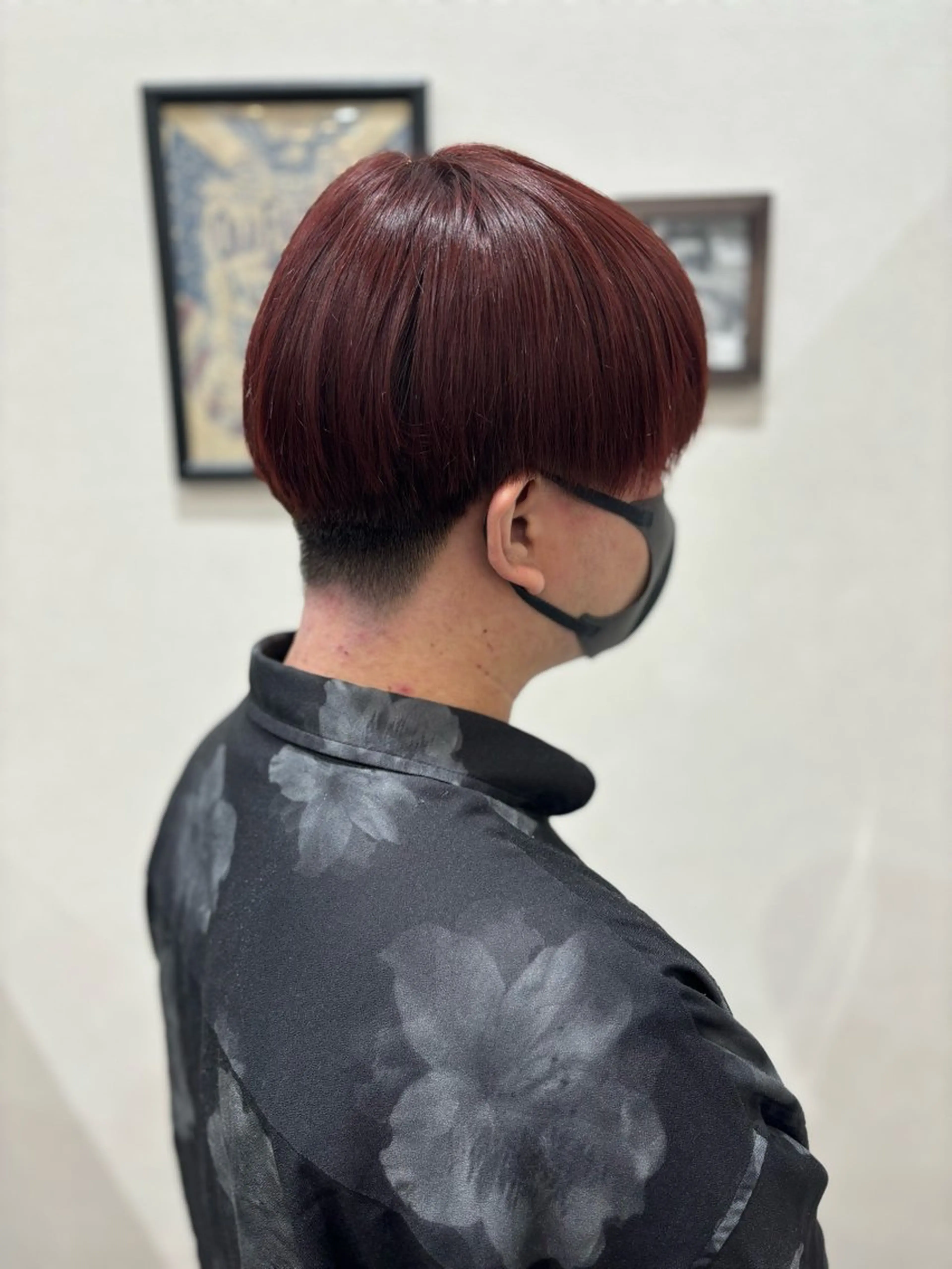 カラー メンズ メンズブリーチ マッシュ ブリーチ ブリーチなしカラー レッドカラー 韓国𝐇𝐚𝐢𝐫 レイヤーカット/竜也のヘアスタイル