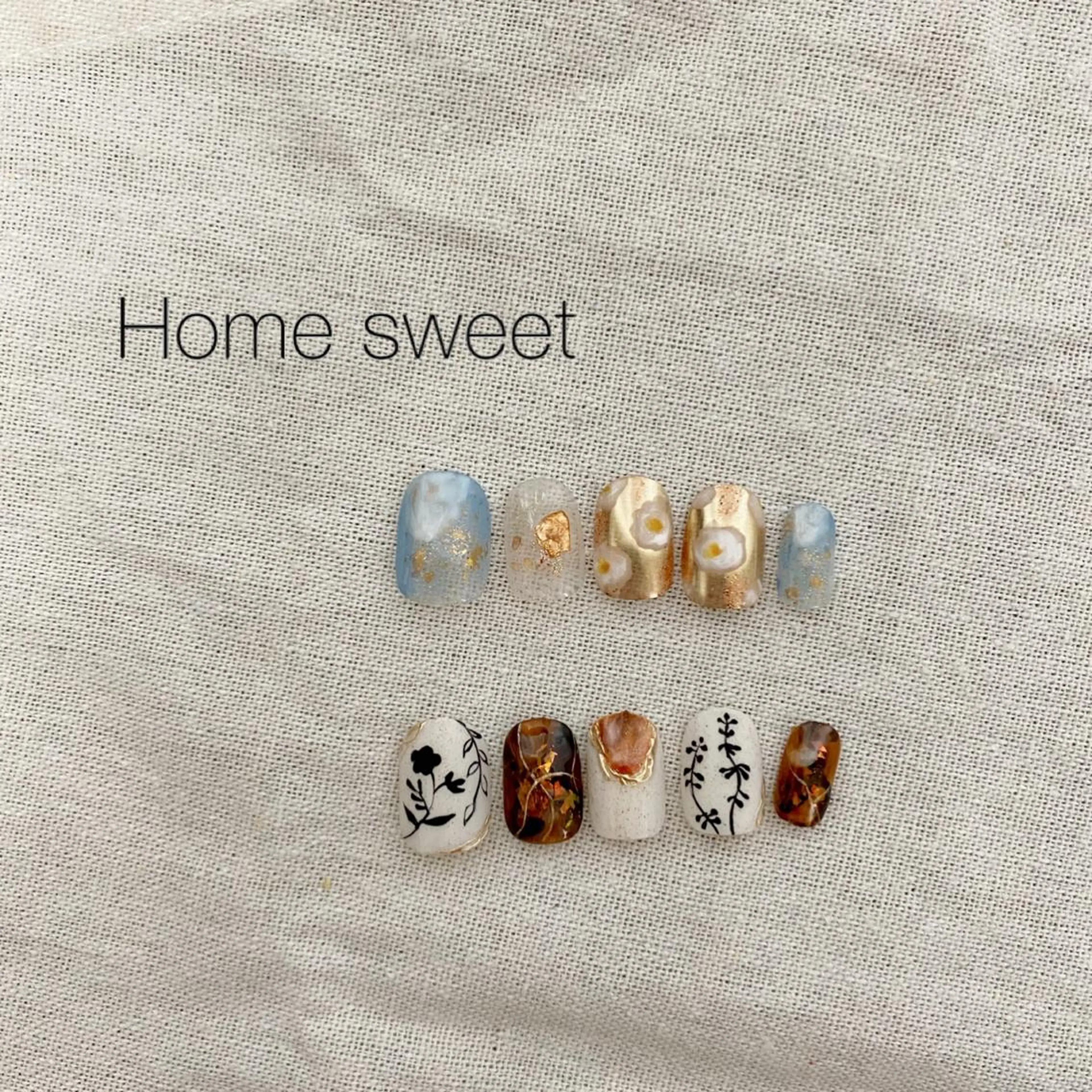 ネイル ハンドネイル ショートネイル. Home sweetのネイルデザイン