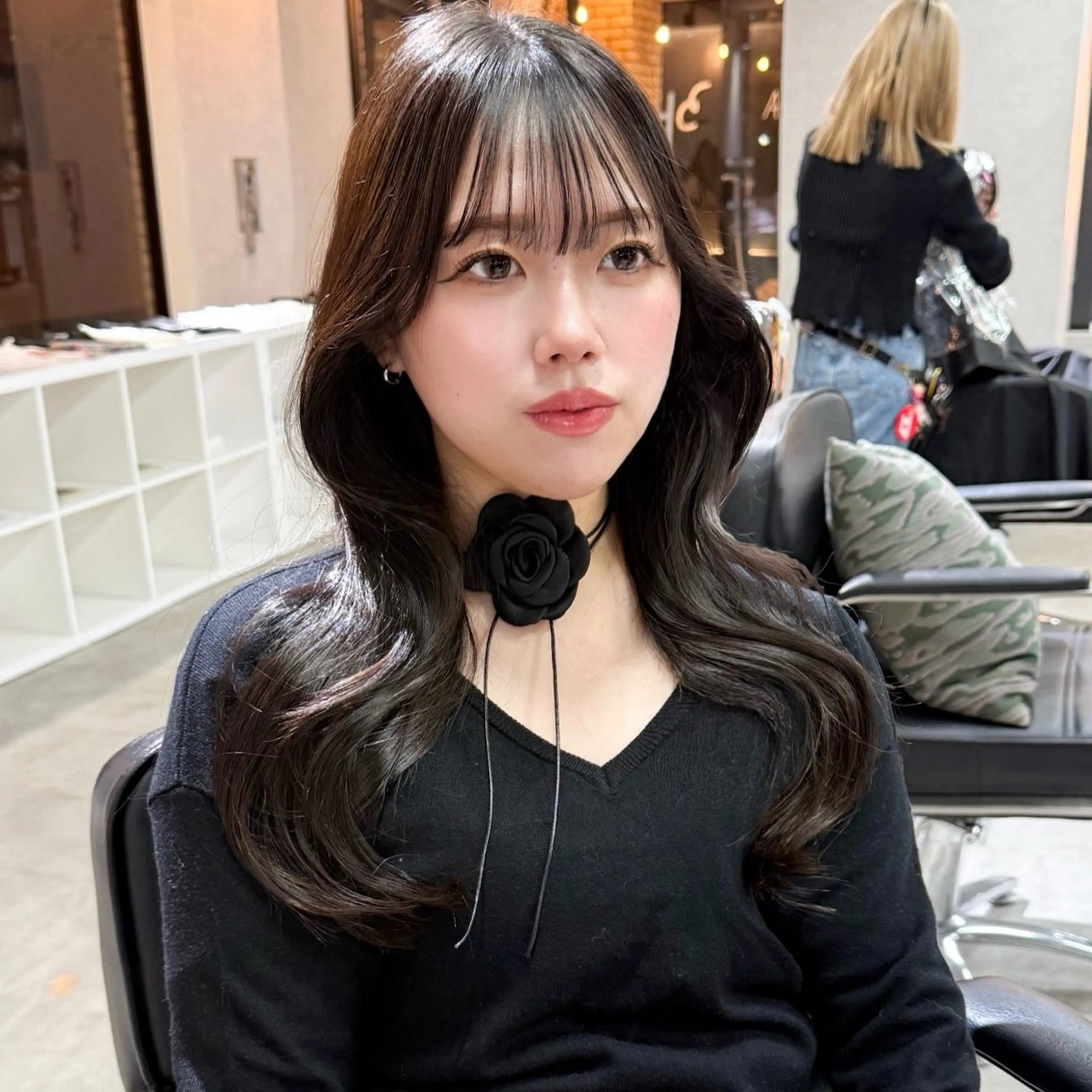 ロング カラー ブラウンカラー チョコレートブラウン 髪質改善 レイヤーカット ヘアカラー トリートメント レイヤー/暖色/ ミルクティー/マリアのヘアスタイル