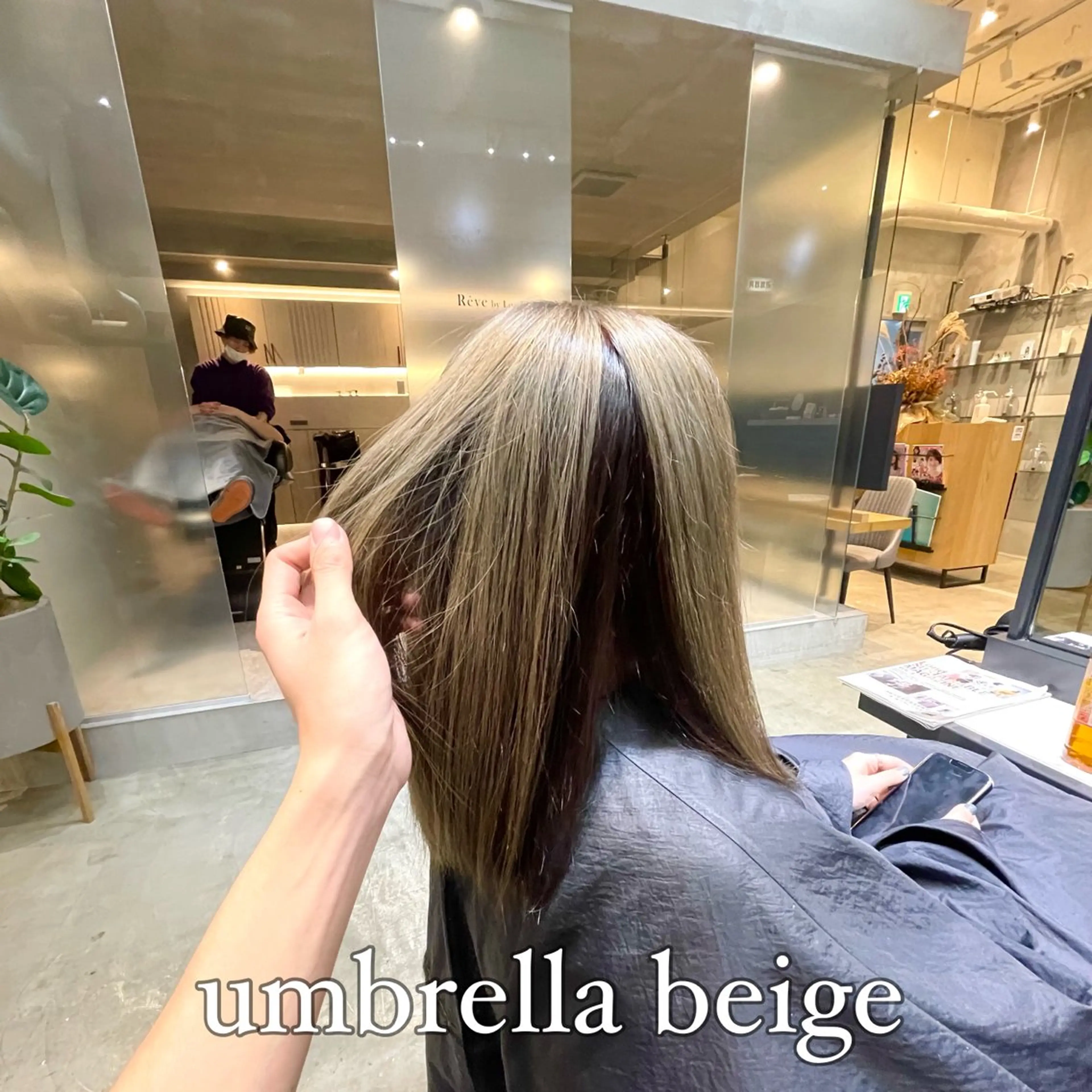 セミロング カラー カット ヘアカラー トリートメント ✨縮毛矯正　韓国ヘア レイヤー✨大濱快斗のヘアスタイル