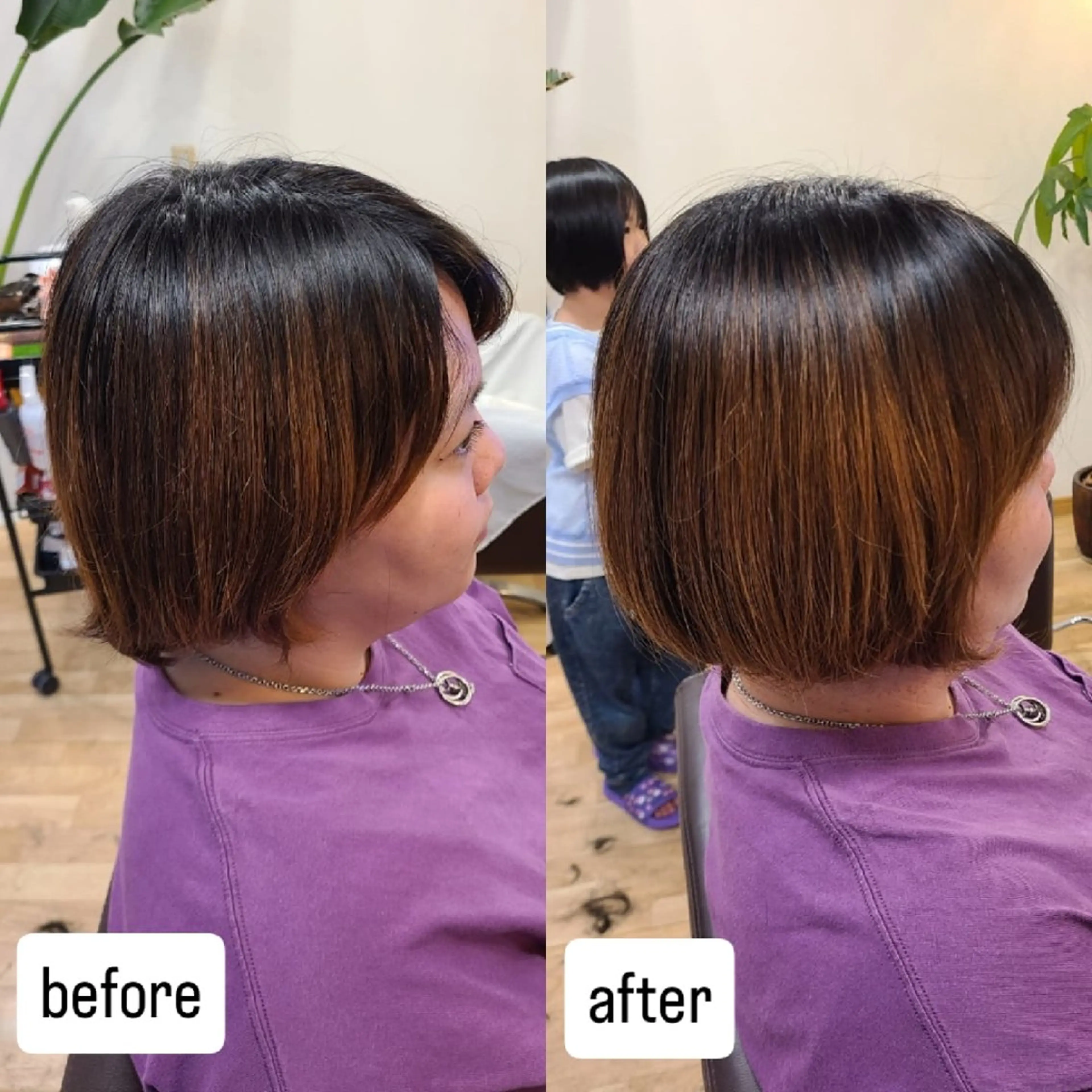 ミディアム シ マのヘアスタイル