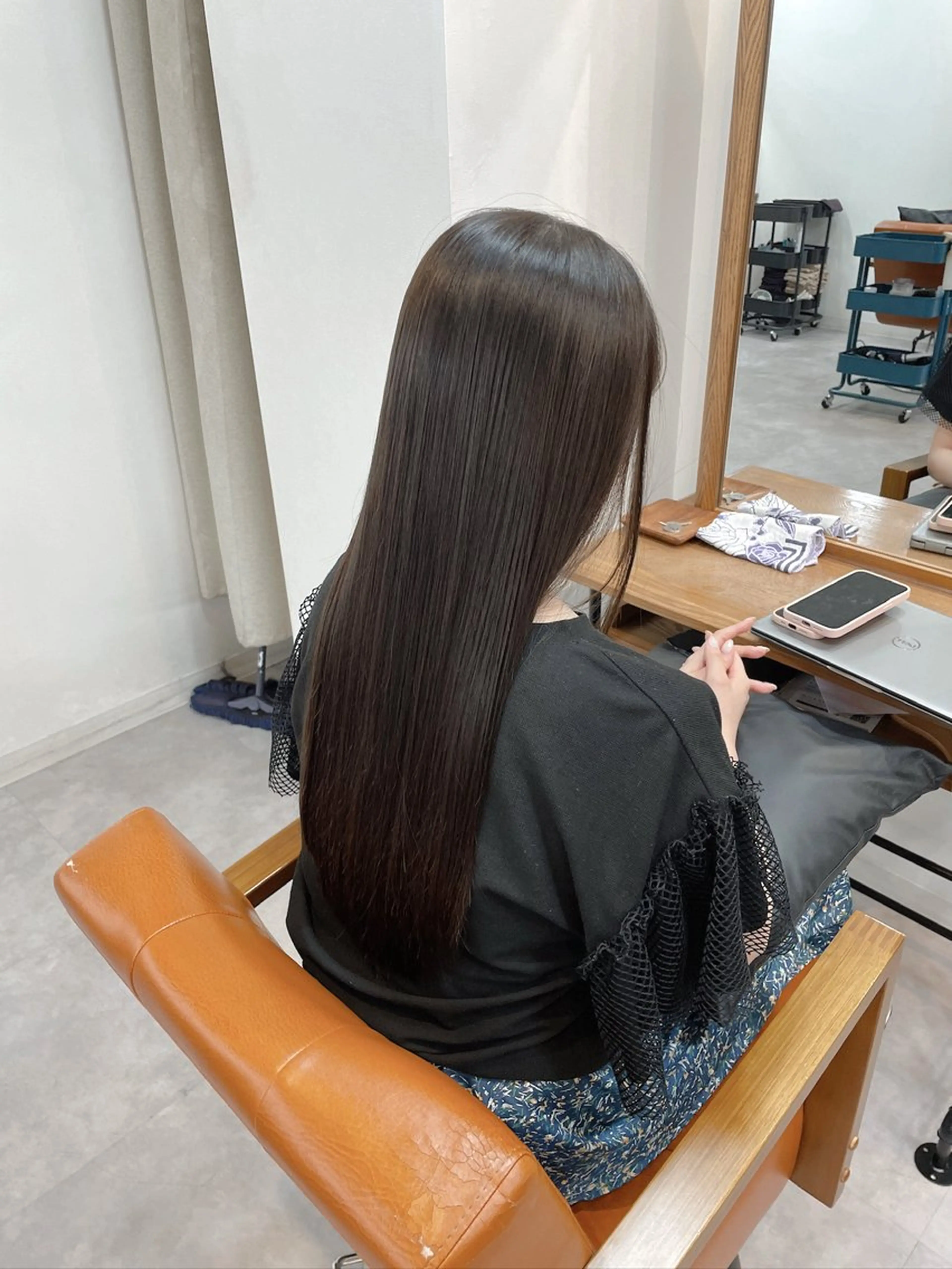 ロング ヘアカラー モデル募集中lore 中村かれんのヘアスタイル