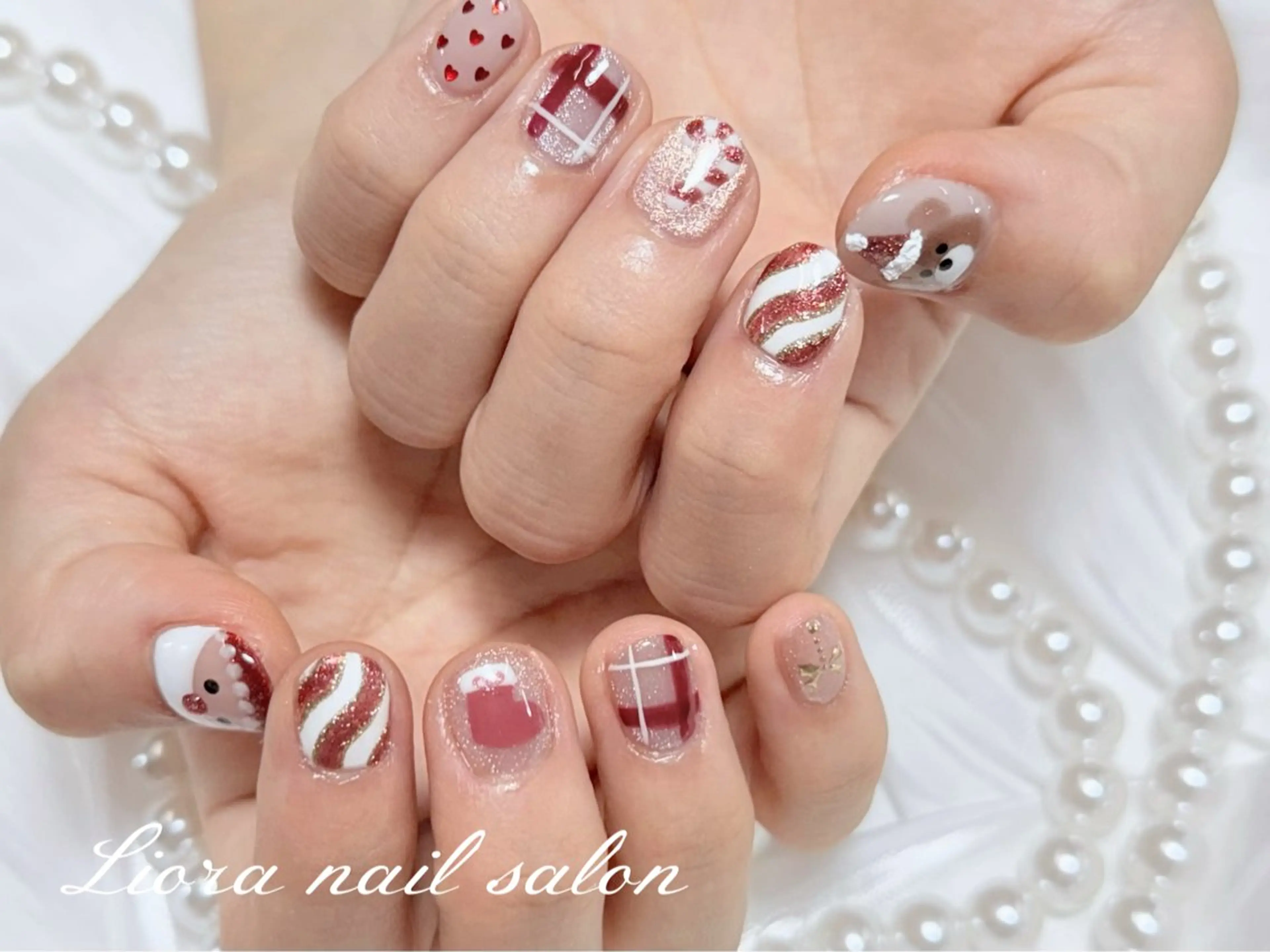 ネイル チークネイル フットネイル フレンチネイル ジェルネイル ガーリー ハンドネイル Liora ネイルサロン所属・Liora nail salonのネイルデザイン