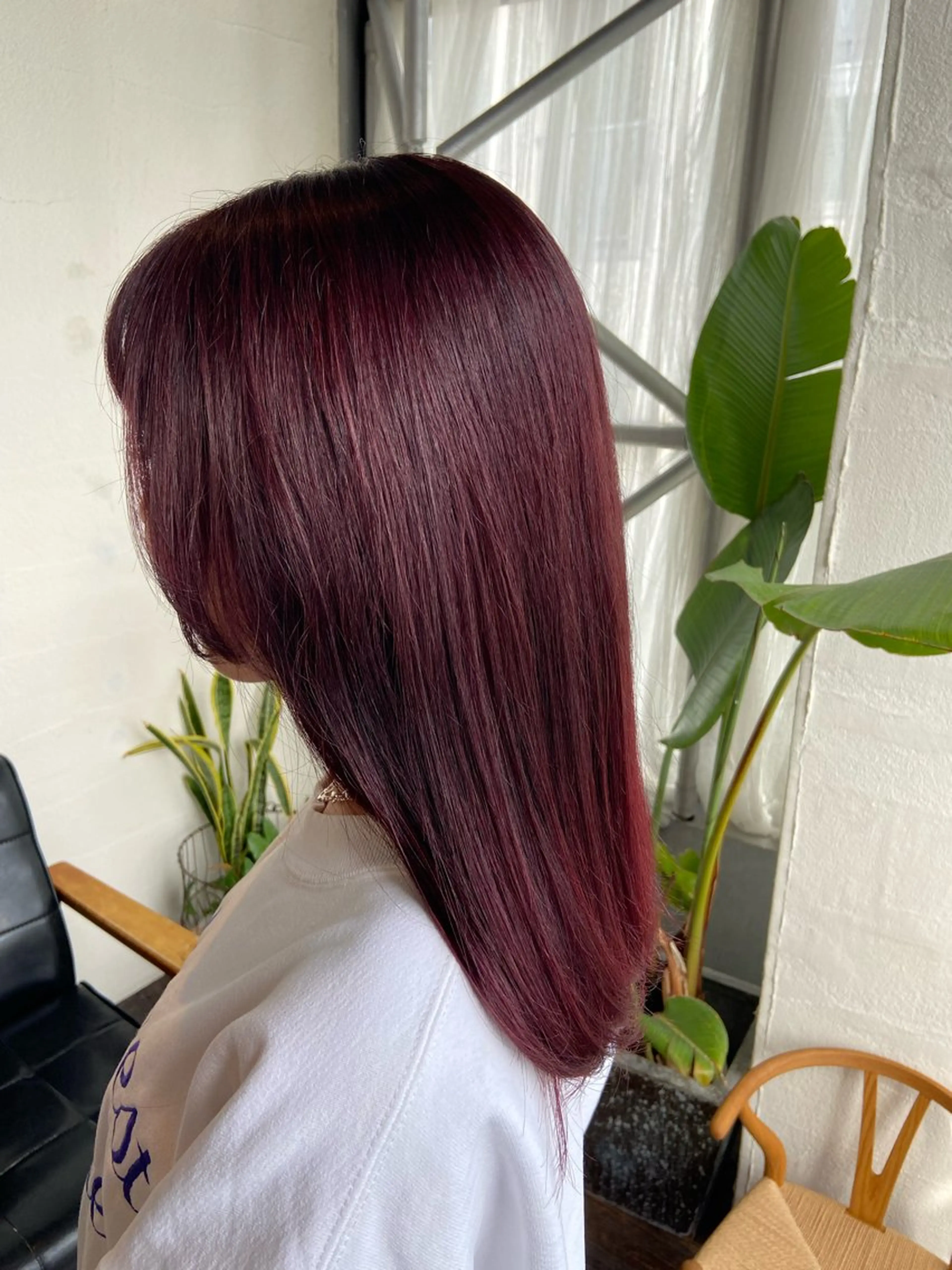 ミディアム カット ヘアカラー aW HAIRカンノ カナエのヘアスタイル