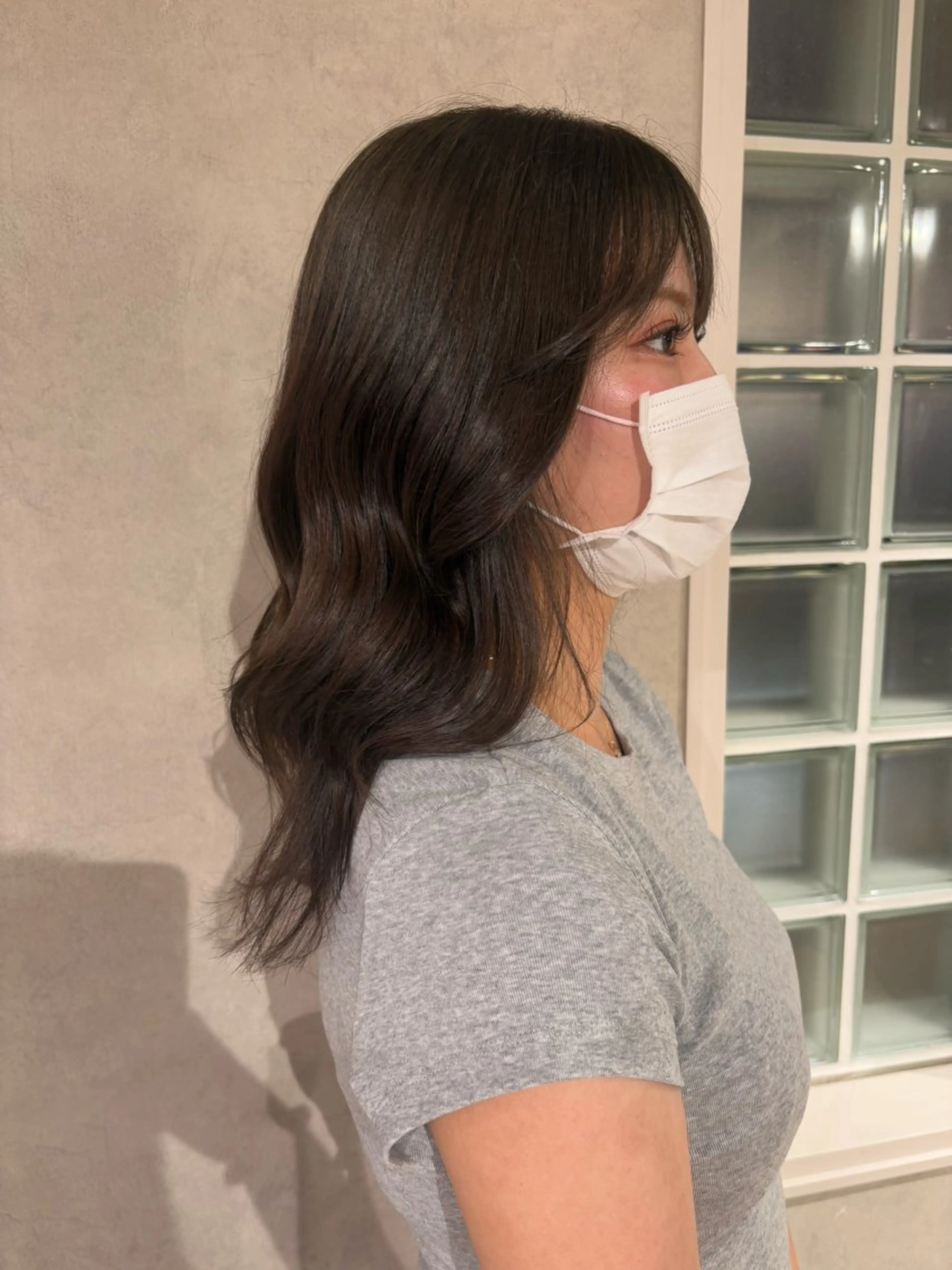 セミロング ヘアカラー mao 暖色 海外風カラー🌿❤️のヘアスタイル