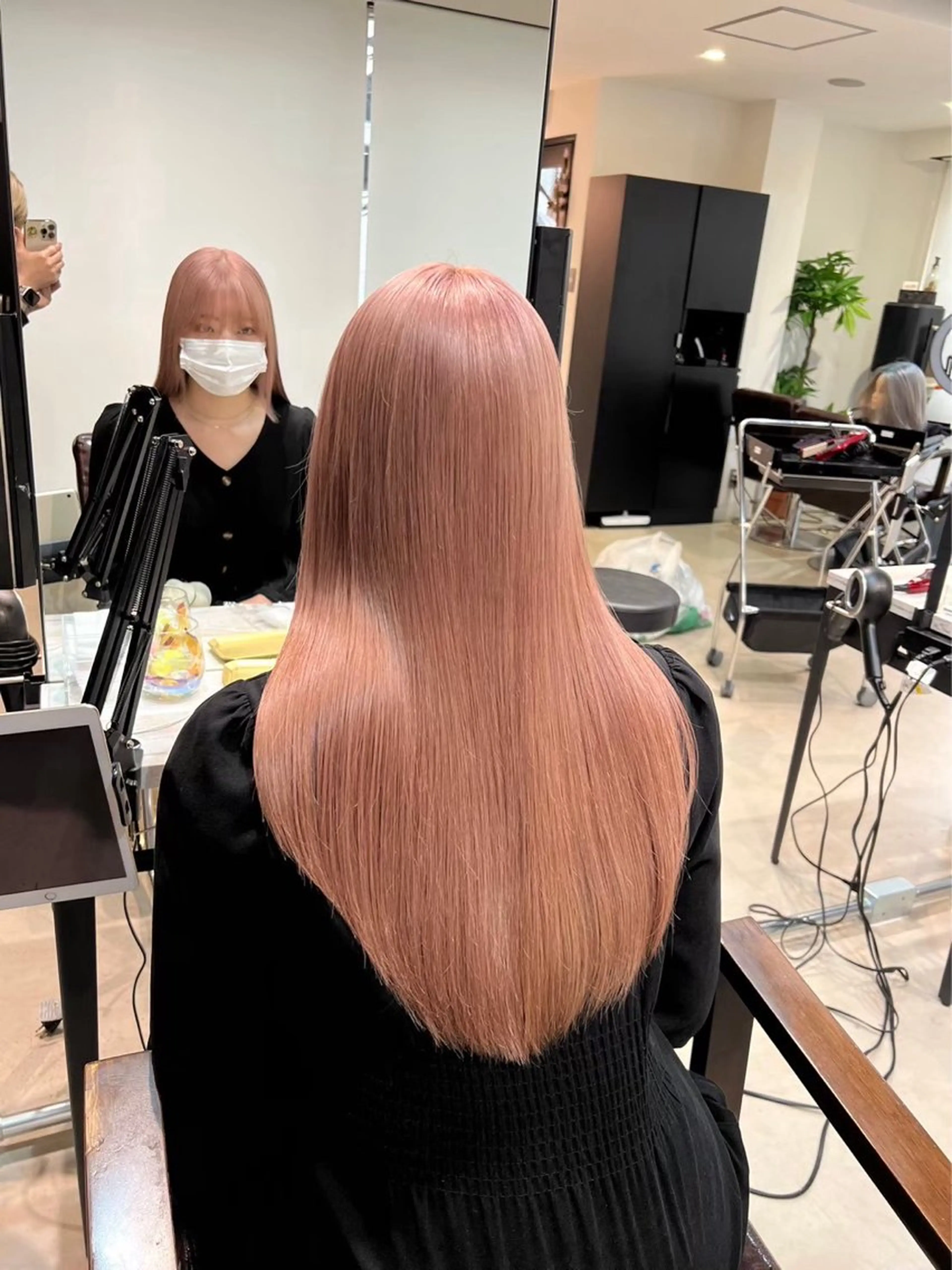 ロング ヘアカラー トリートメント 髪質改善 山口蒼太のヘアスタイル