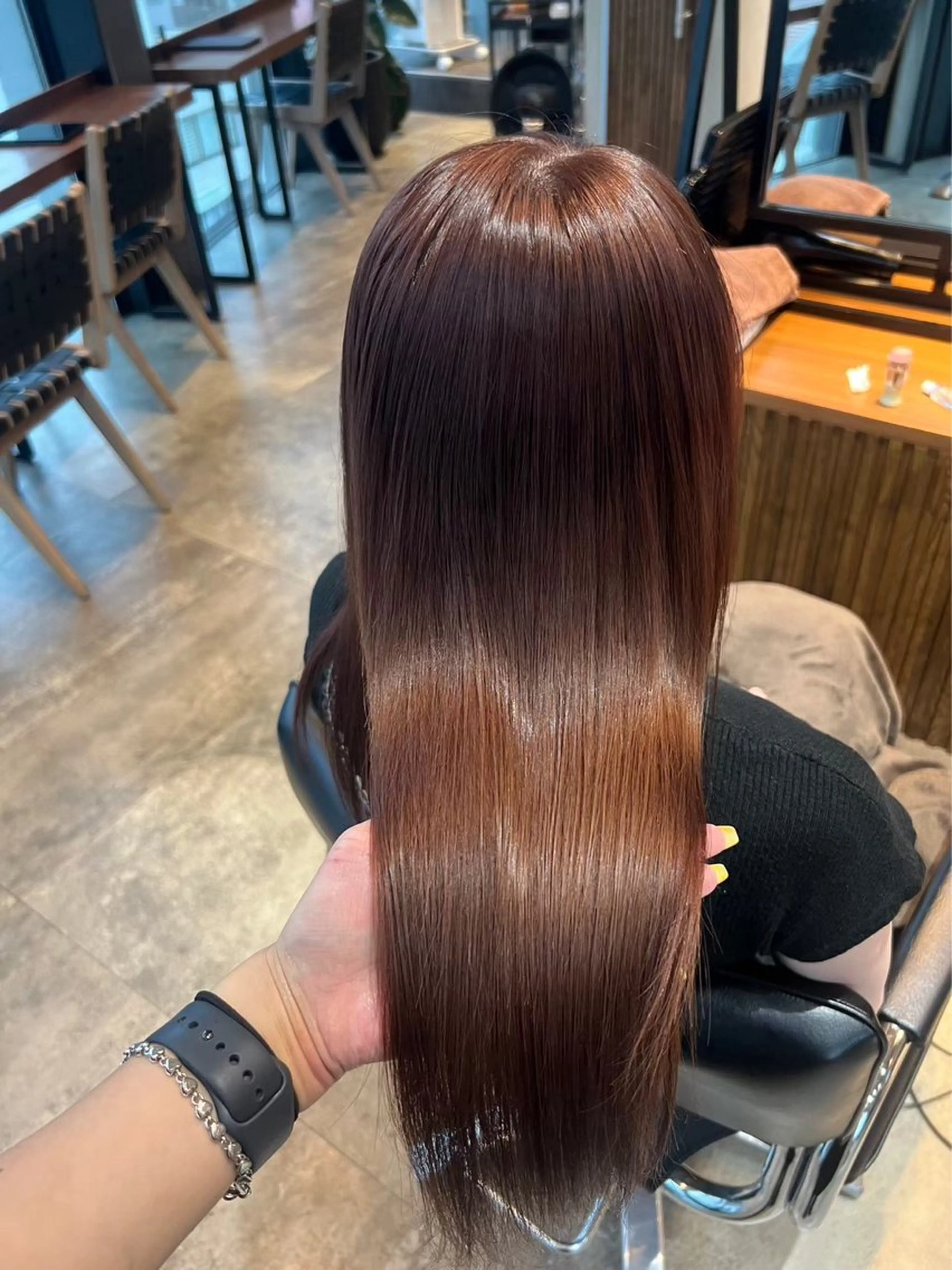 ロング カラー 透明感カラー 髪質改善 トリートメント ヘアカラー 韓国ヘア顔周りカット そーた/渋谷駅のヘアスタイル