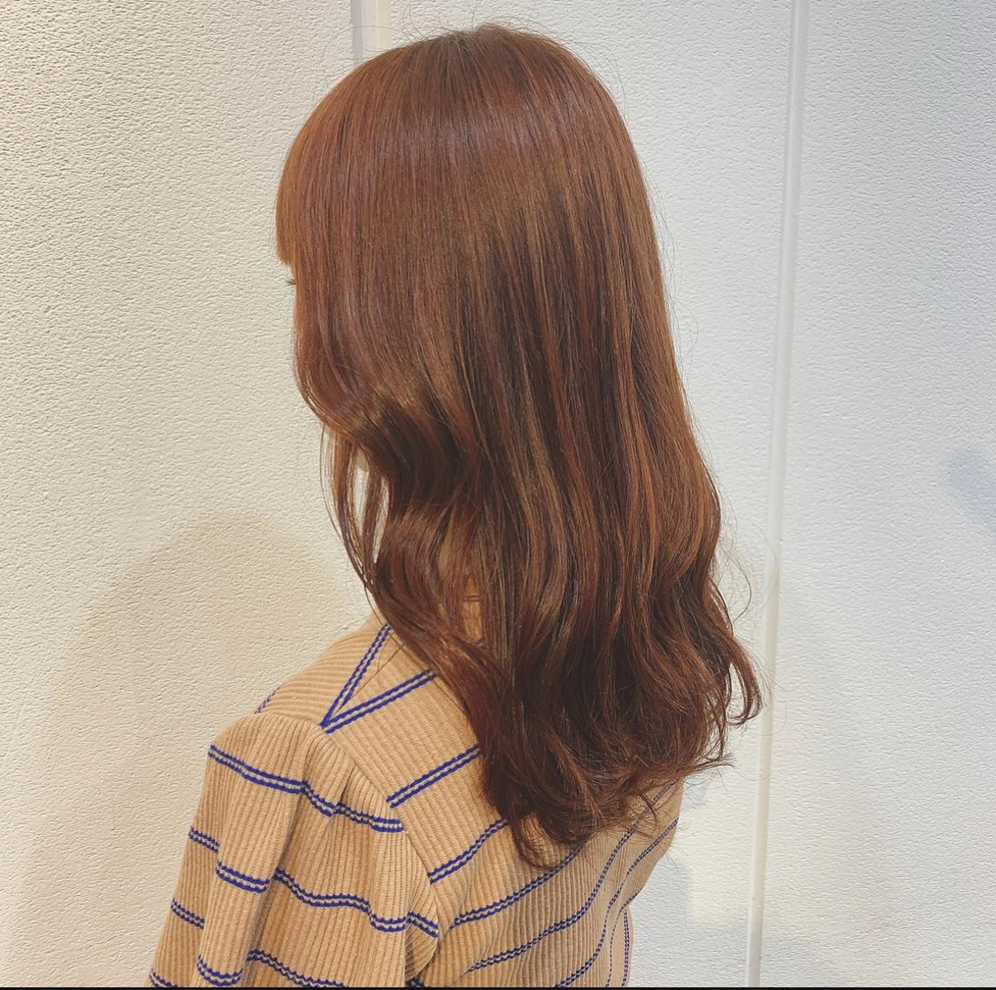 ロング カラー ブラウンカラー オレンジ オレンジブラウン Lolonois梅田 /Okazaki:)のヘアスタイル