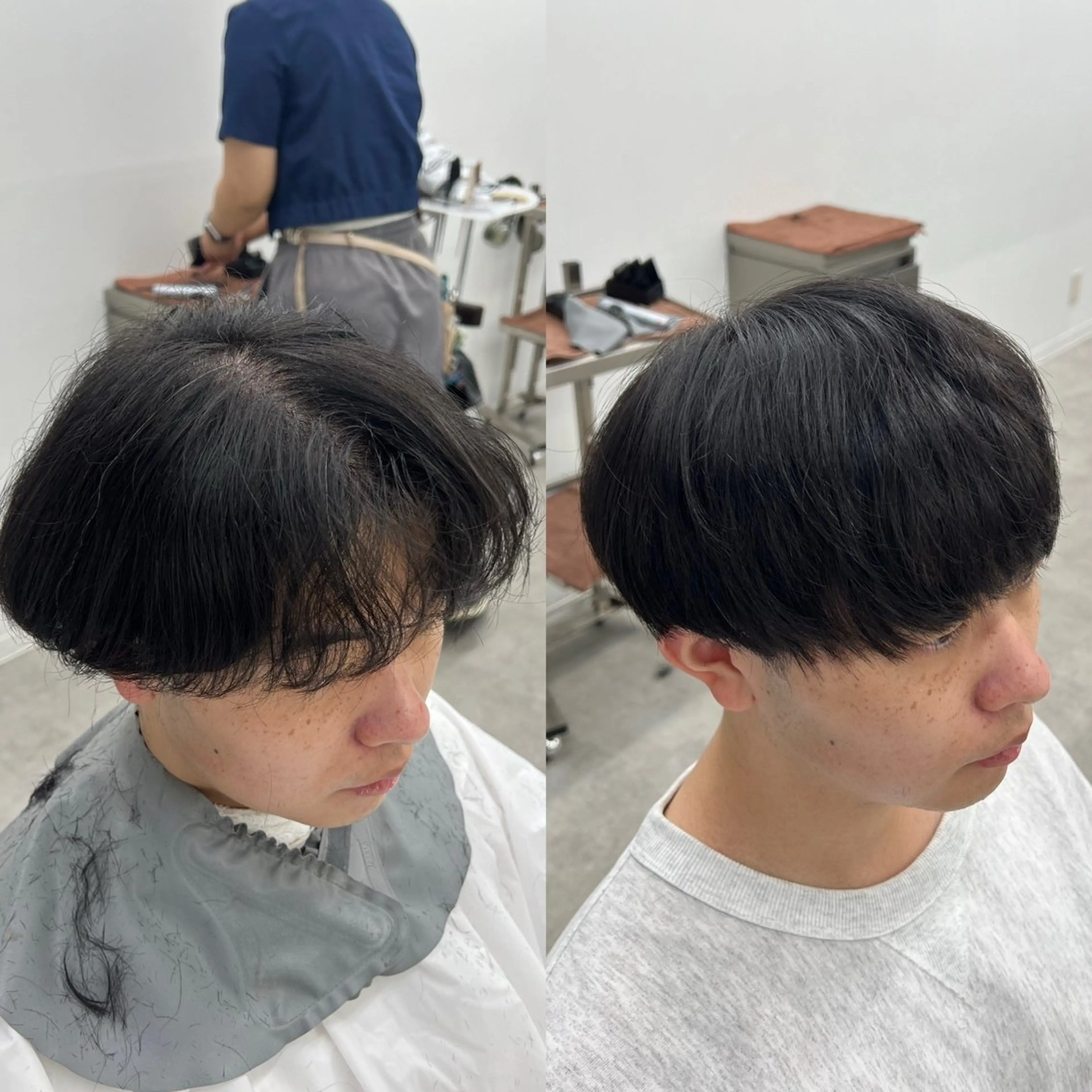 メンズ カット 縮毛矯正 "美髪"ストレート 矯正/佐野友尉のヘアスタイル