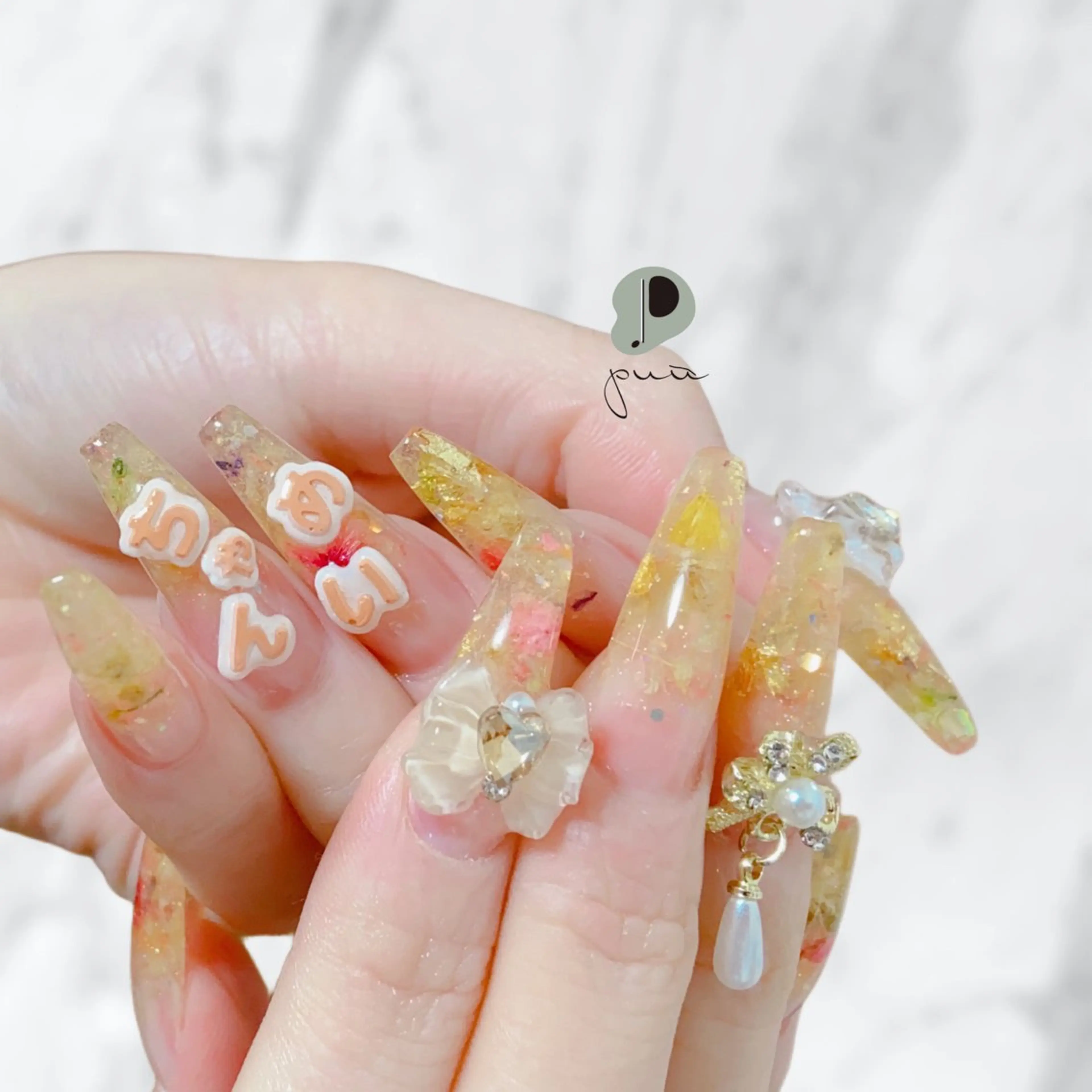 ネイル グラデーション ロングネイル スカルプネイル ハンドネイル puu kyoto所属・Nail salon puu kyotoのネイルデザイン