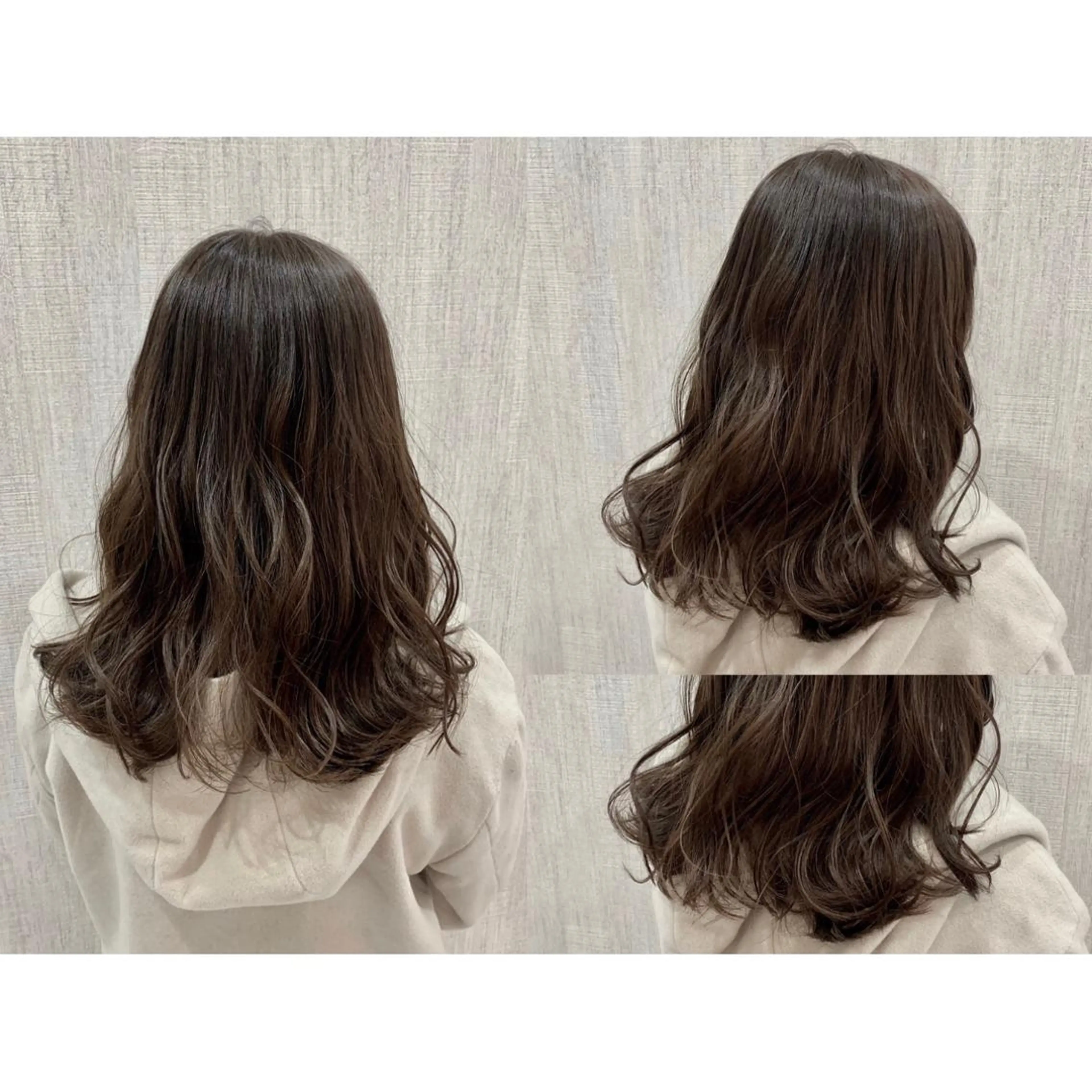 セミロング カラー ヘアアレンジ 🫧透け感⋆艶髪💎 山口アヤカのヘアスタイル