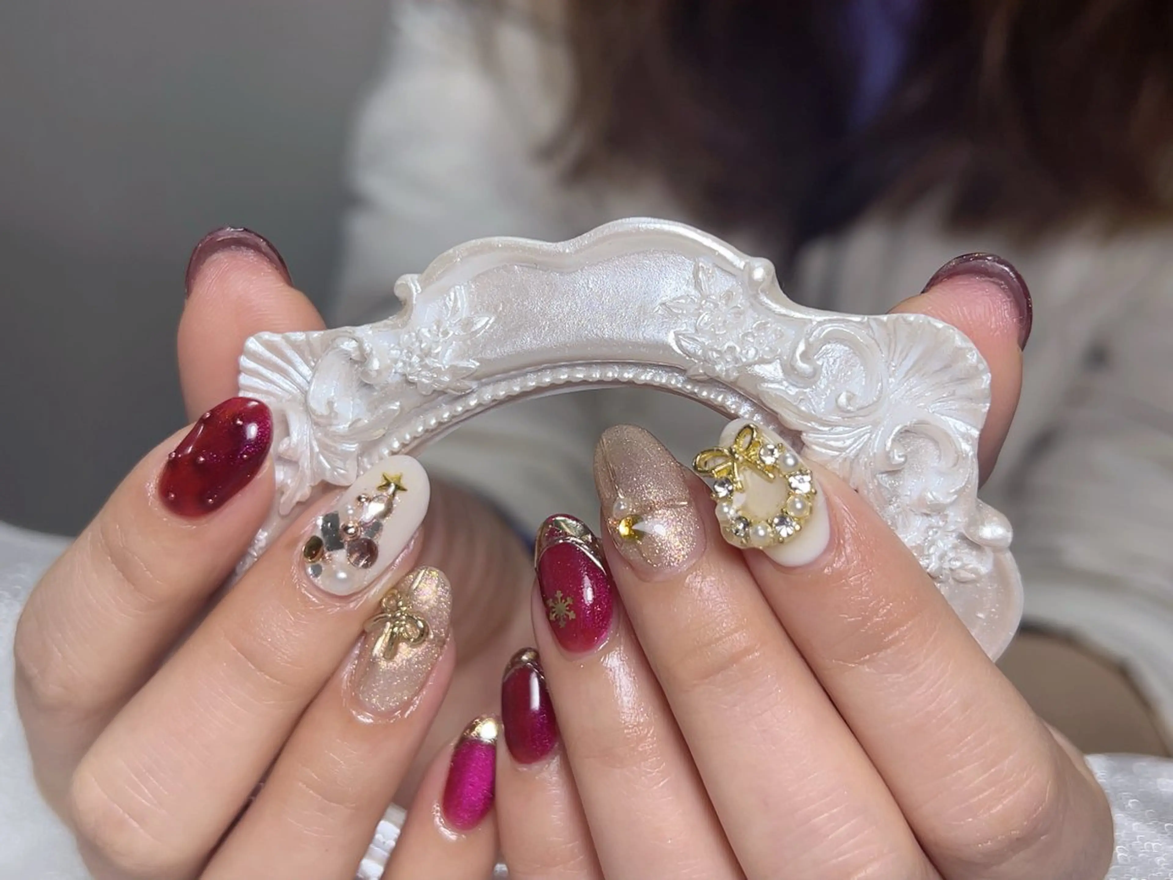 ネイル ハンドネイル ハンドケア 🎀Pink ピンク🎀のネイルデザイン