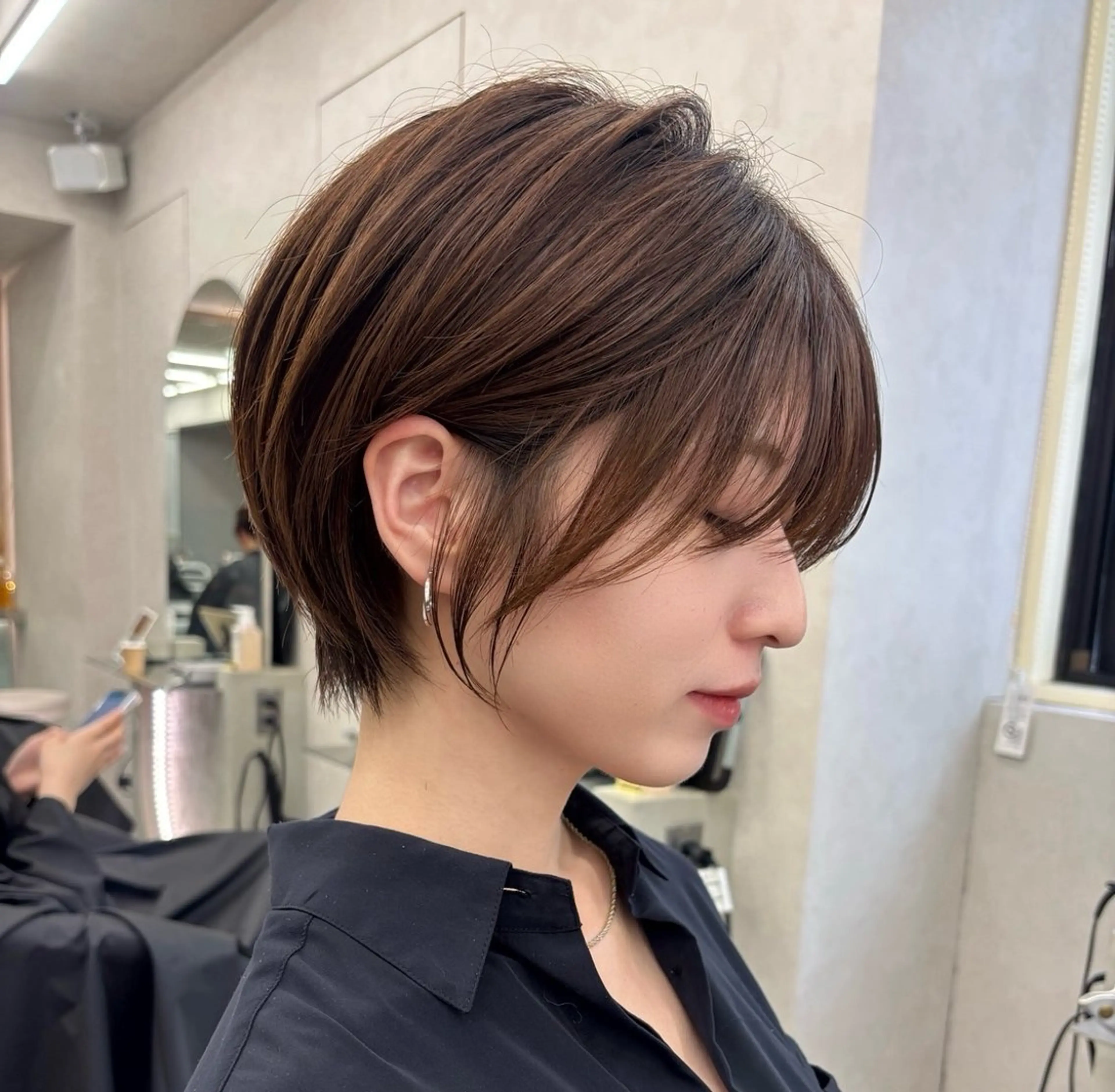 ショート ショートヘア Lond mare 天神大名店所属・時短×ショートボブ 💡ウメダナオヤ💡のヘアスタイル