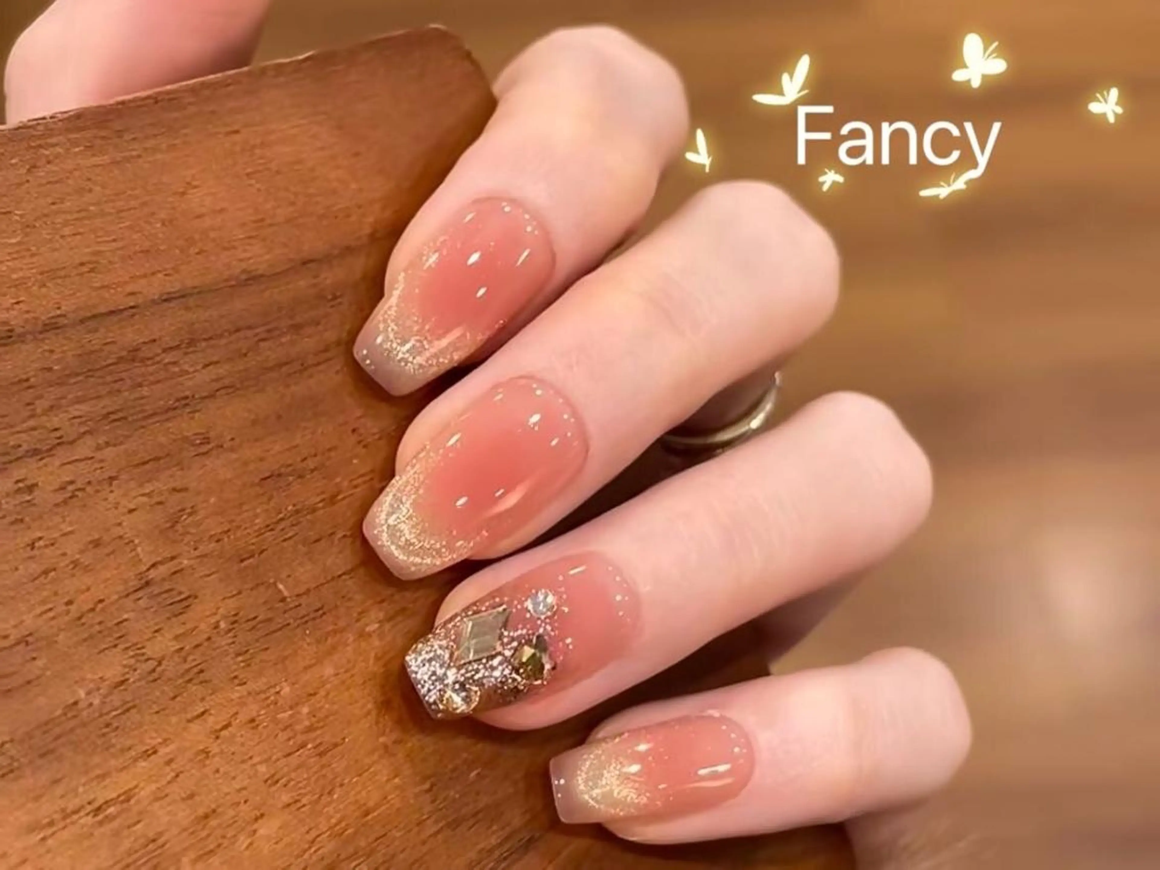 ネイル チークネイル 長さ出し フットネイル フレンチネイル ジェルネイル Fancy Nail salonのネイルデザイン