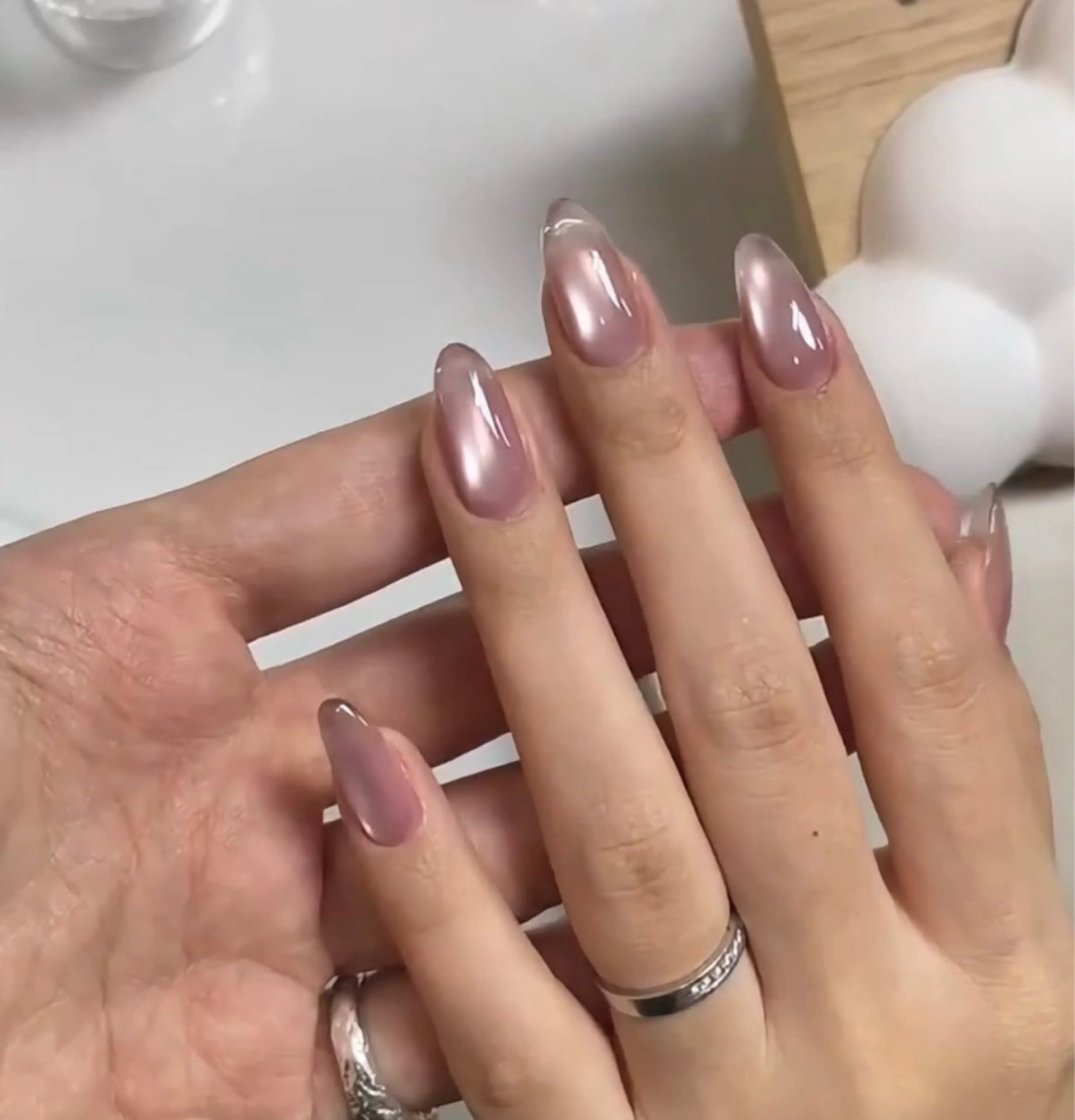 ネイル アートネイル フレンチネイル ジェルネイル ニュアンスネイル オフィスネイル ハンドネイル Ryunail所属・Ryu Nail Shinokuboのネイルデザイン