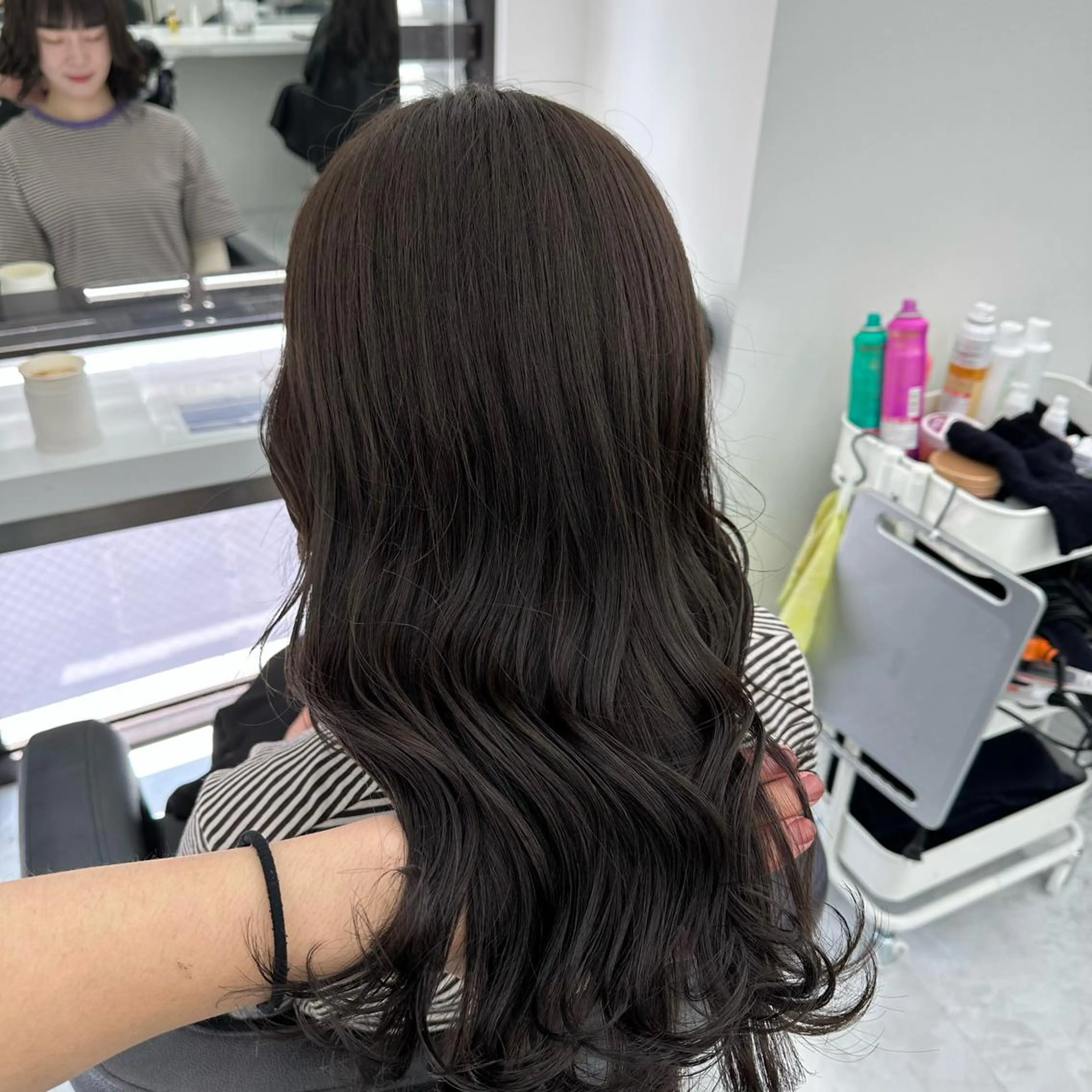 ロング カラー ケアブリーチ 韓国レイヤーKYONのヘアスタイル