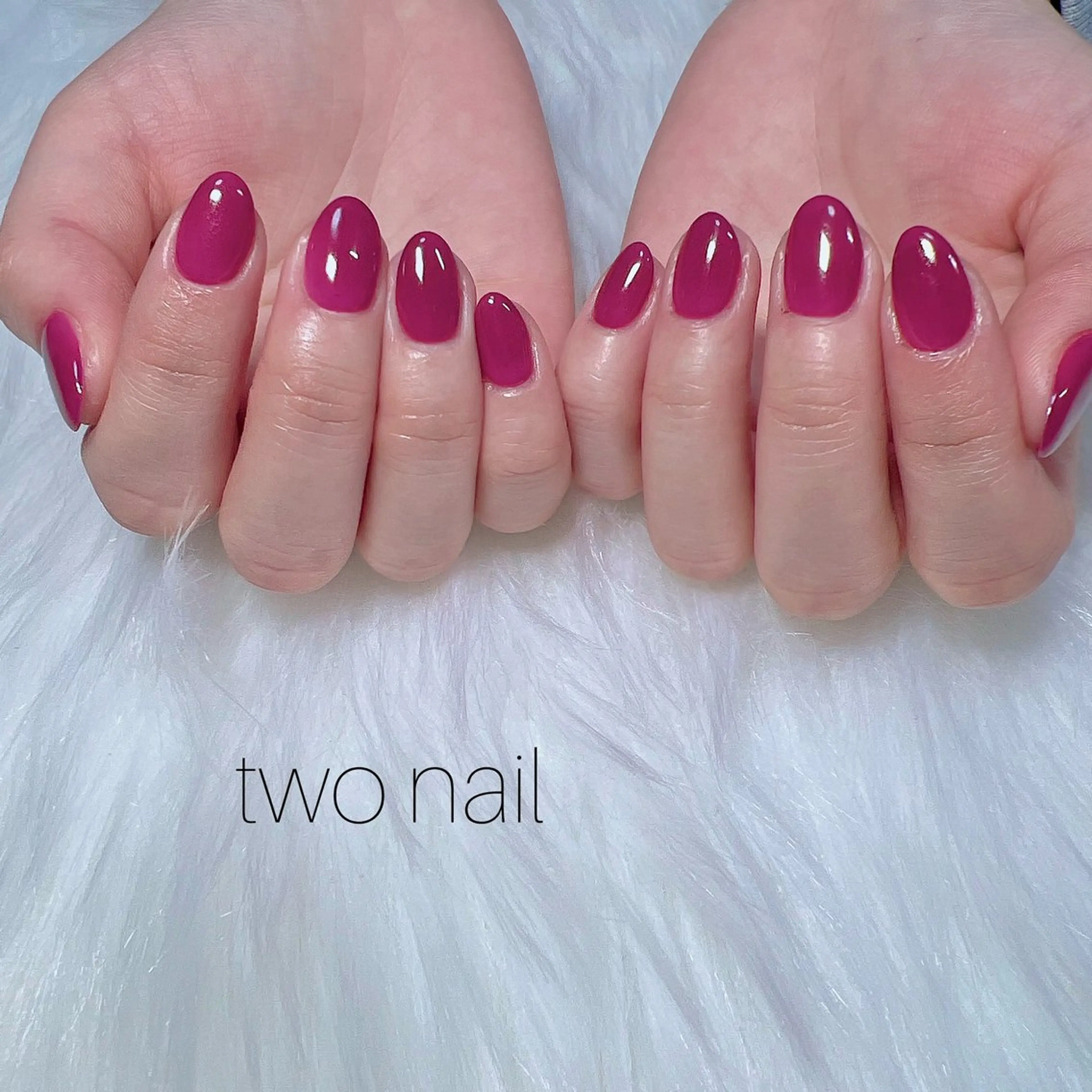 ネイル ワンカラーネイル ネイルチップ ホワイト ハンドネイル two nailのネイルデザイン