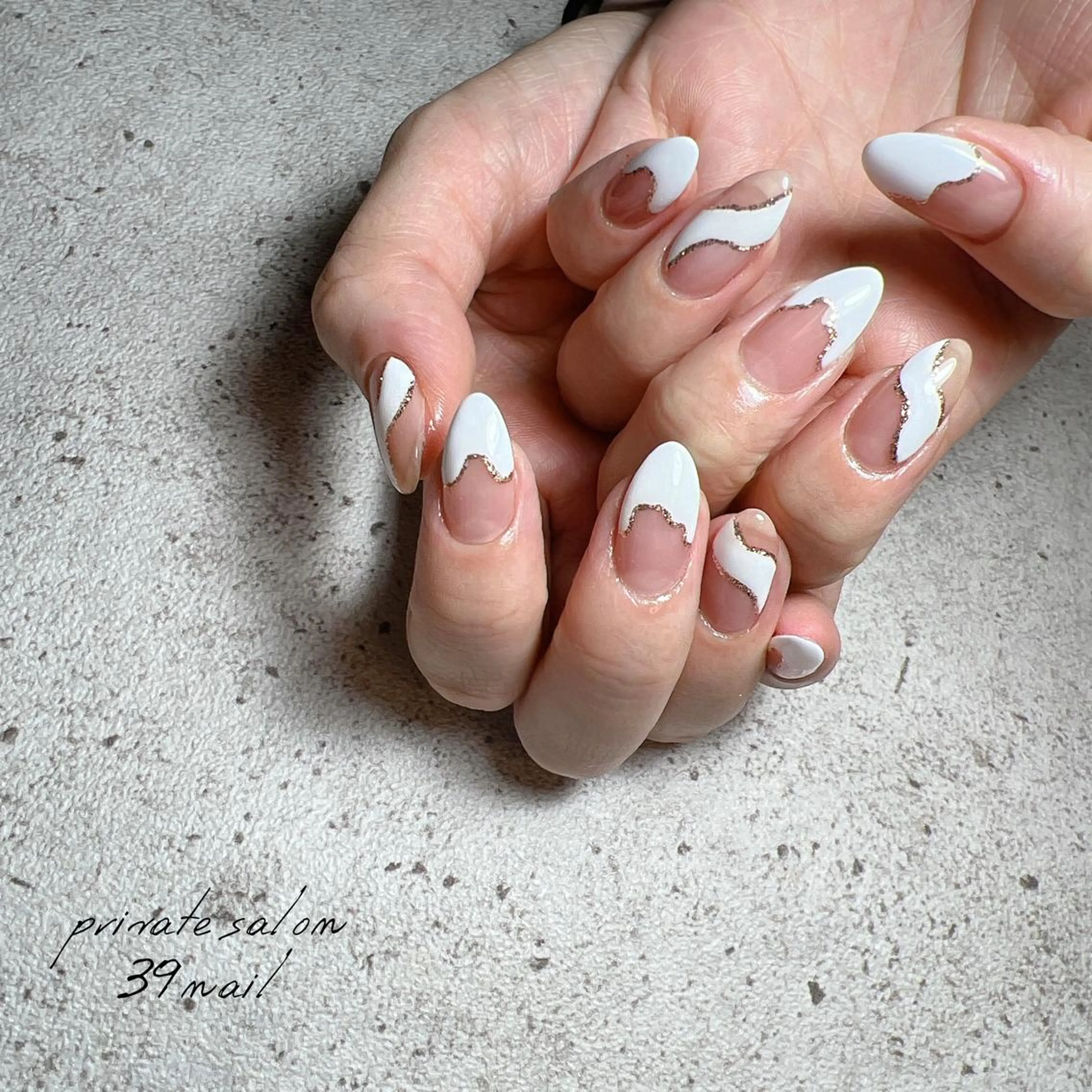ミディアム ネイル ハンドネイル 京橋 【39nail】のネイルデザイン