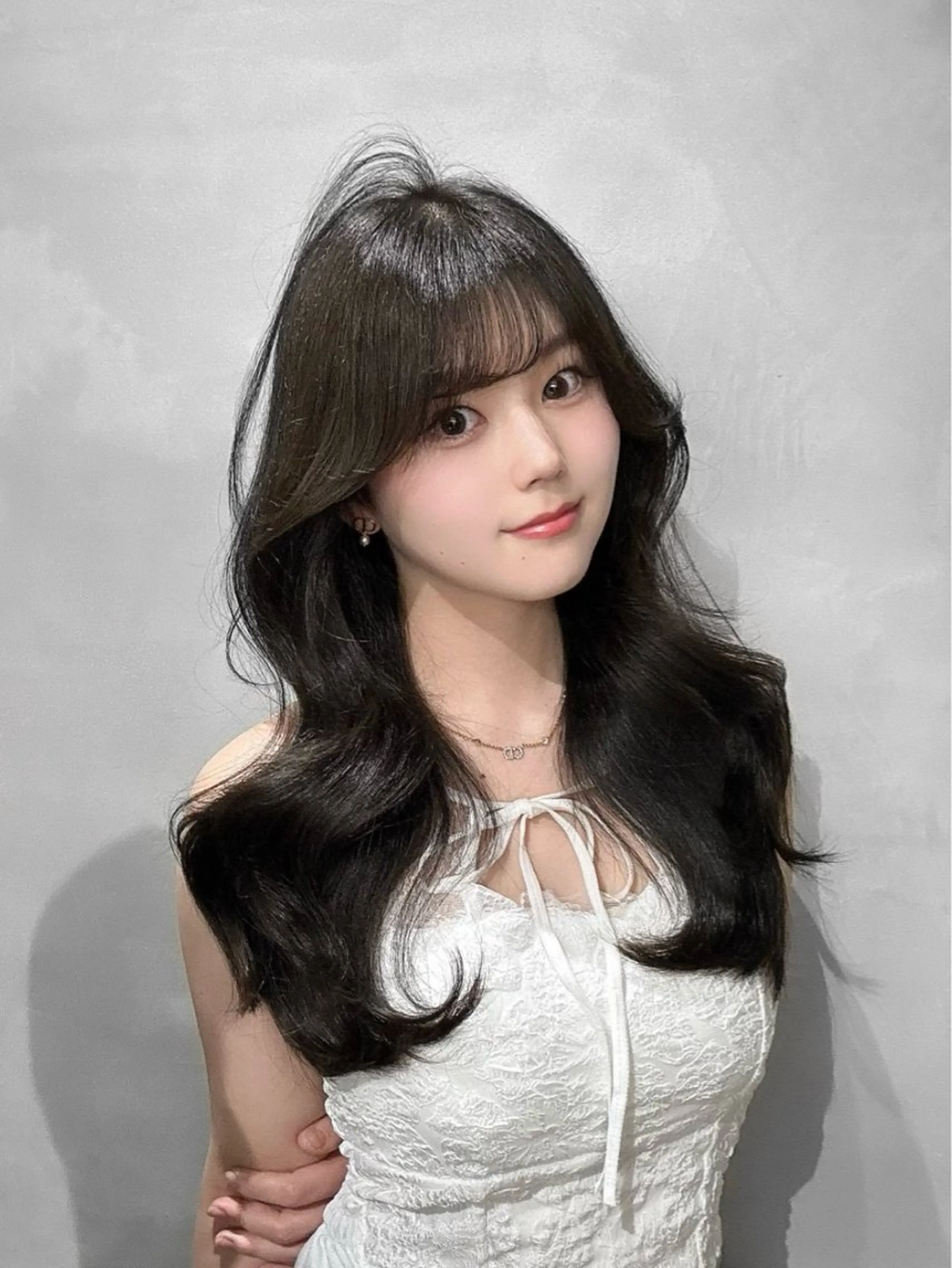 ロング 𝘚𝘦𝘫𝘶𝘯 韓国レイヤー/顔周りのヘアスタイル