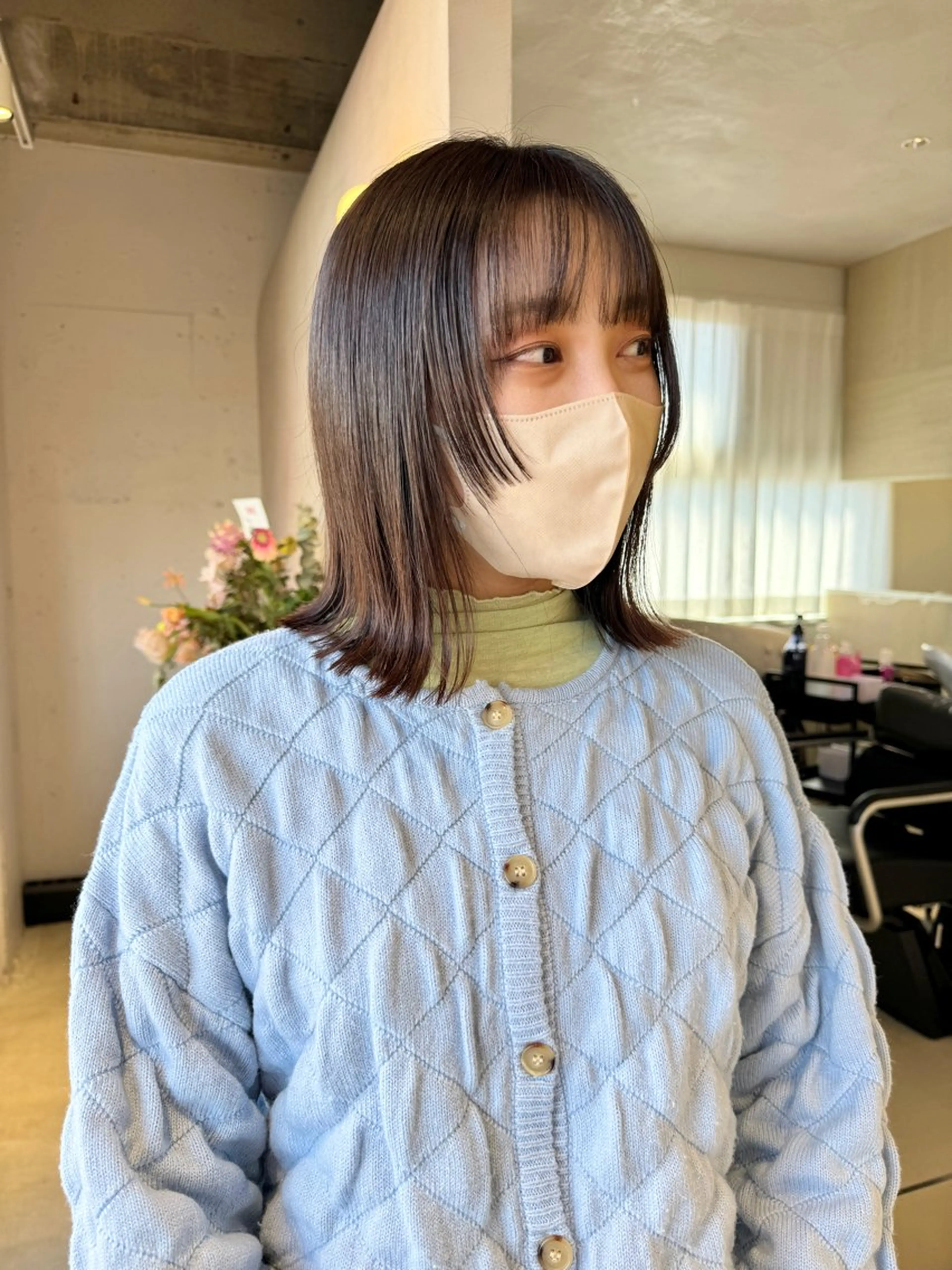 ミディアム 切りっぱなしボブ ボブ 姫カット Tim【ティム】所属・ヘアセット大募集 ˗ˋˏairiˎˊ˗のヘアスタイル
