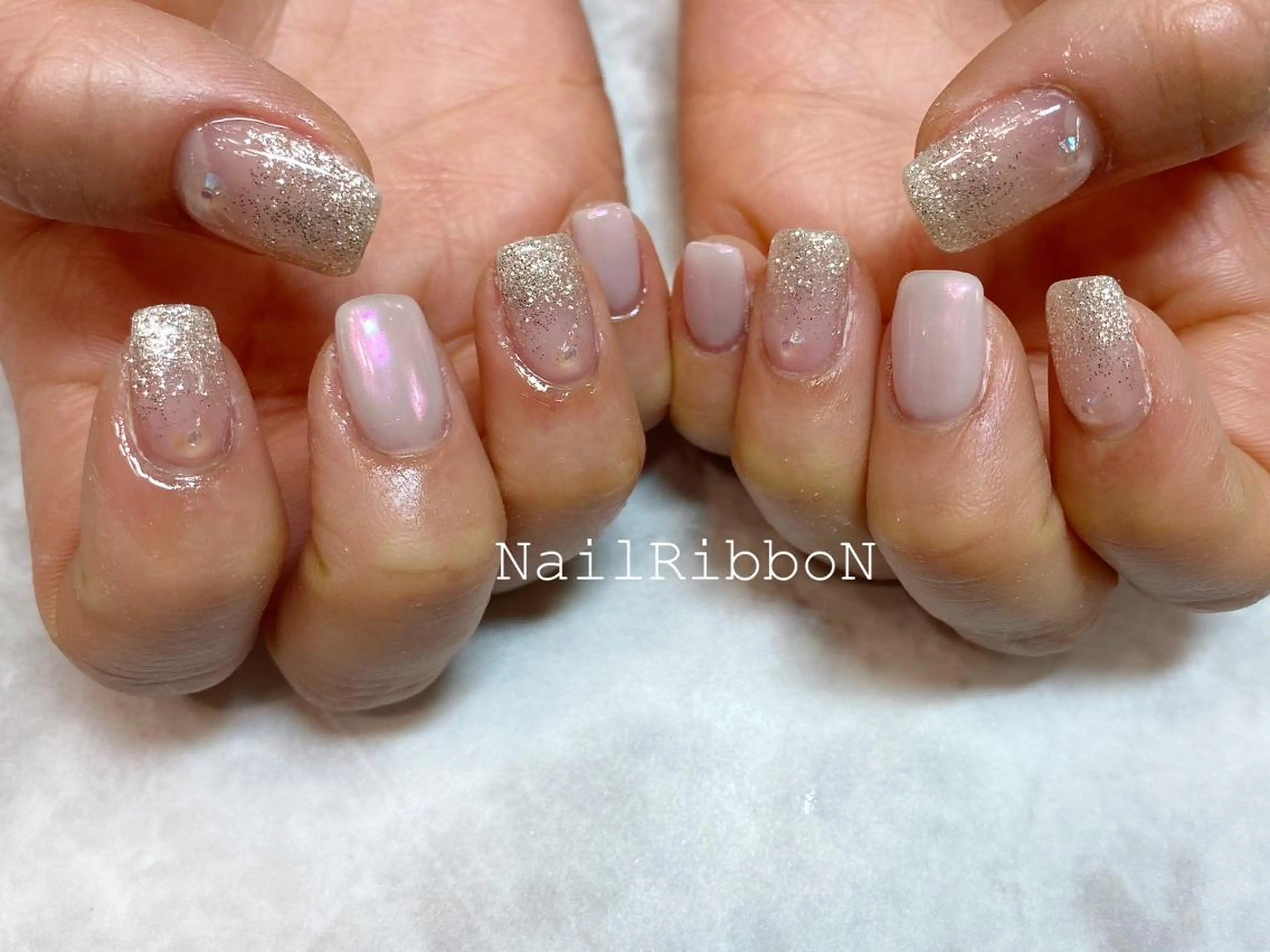 ネイル ネイルリボン 受付スタッフのマツエク・マツパデザイン