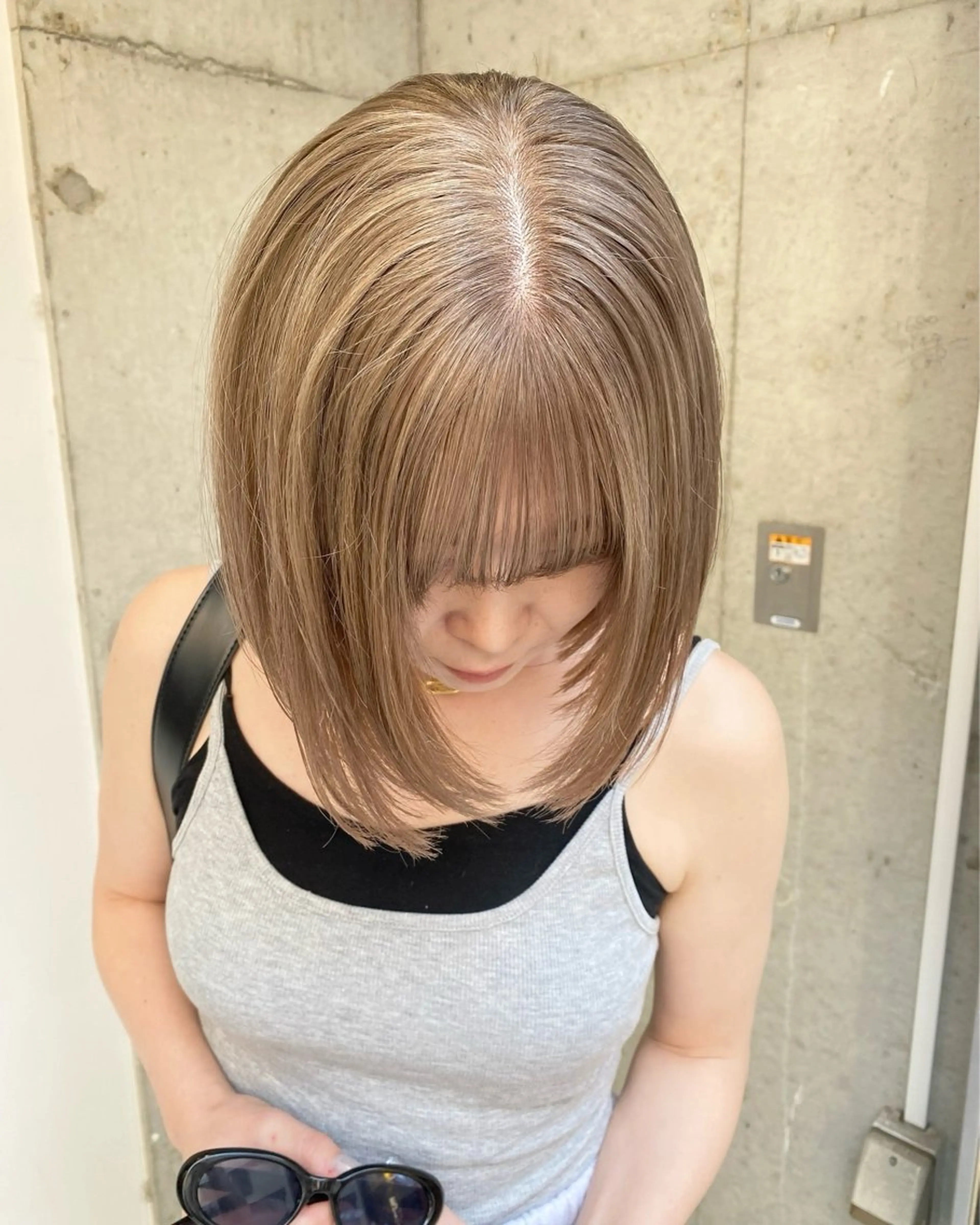 ショート カラー ヘアカラー トリートメント ヘアセット ベージュカラー🐏 🤎塚原優芽のヘアスタイル