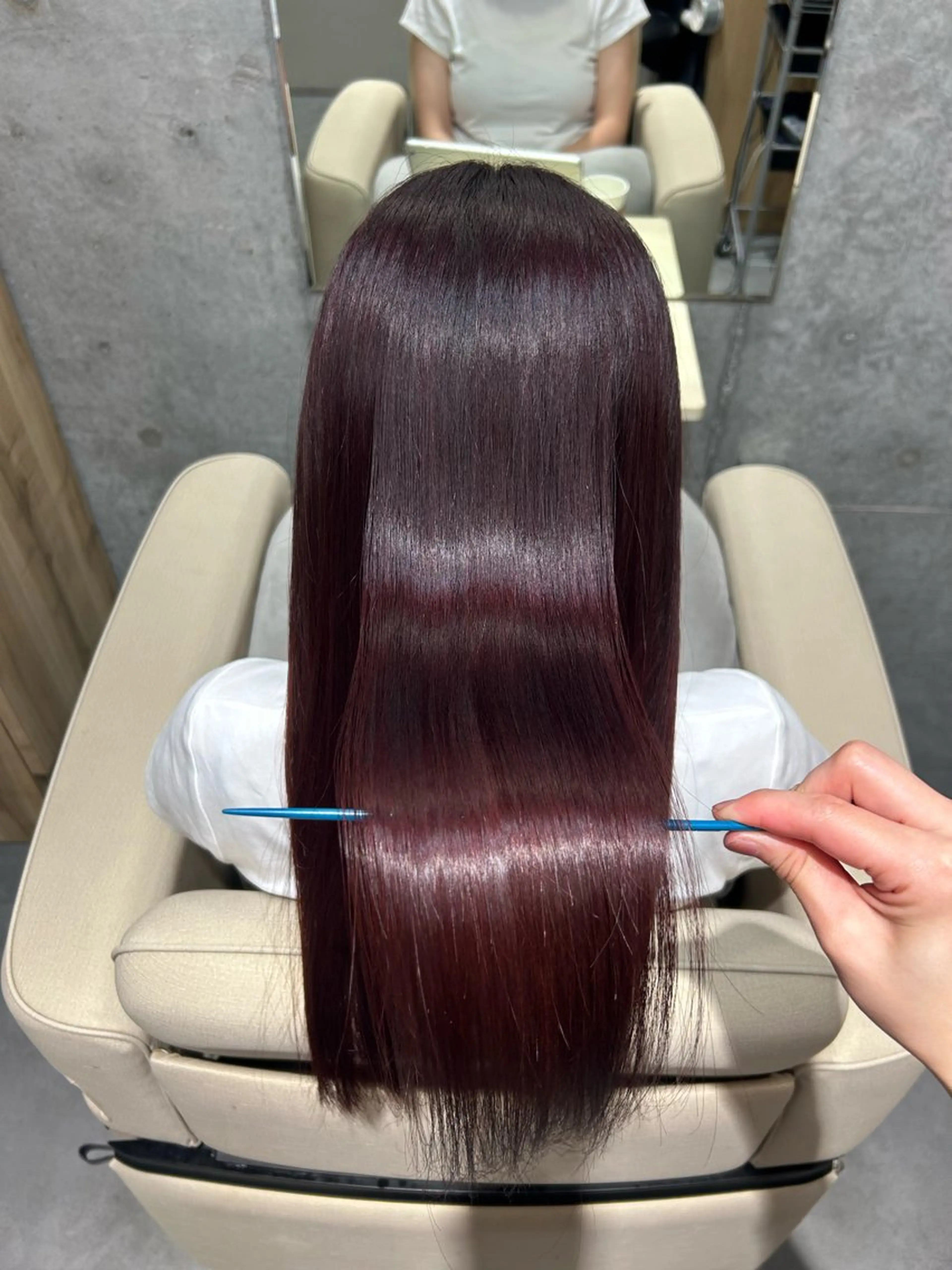 ロング カット ヘアカラー 🩵✨石井涼風💎 縮毛矯正✨🩵のヘアスタイル