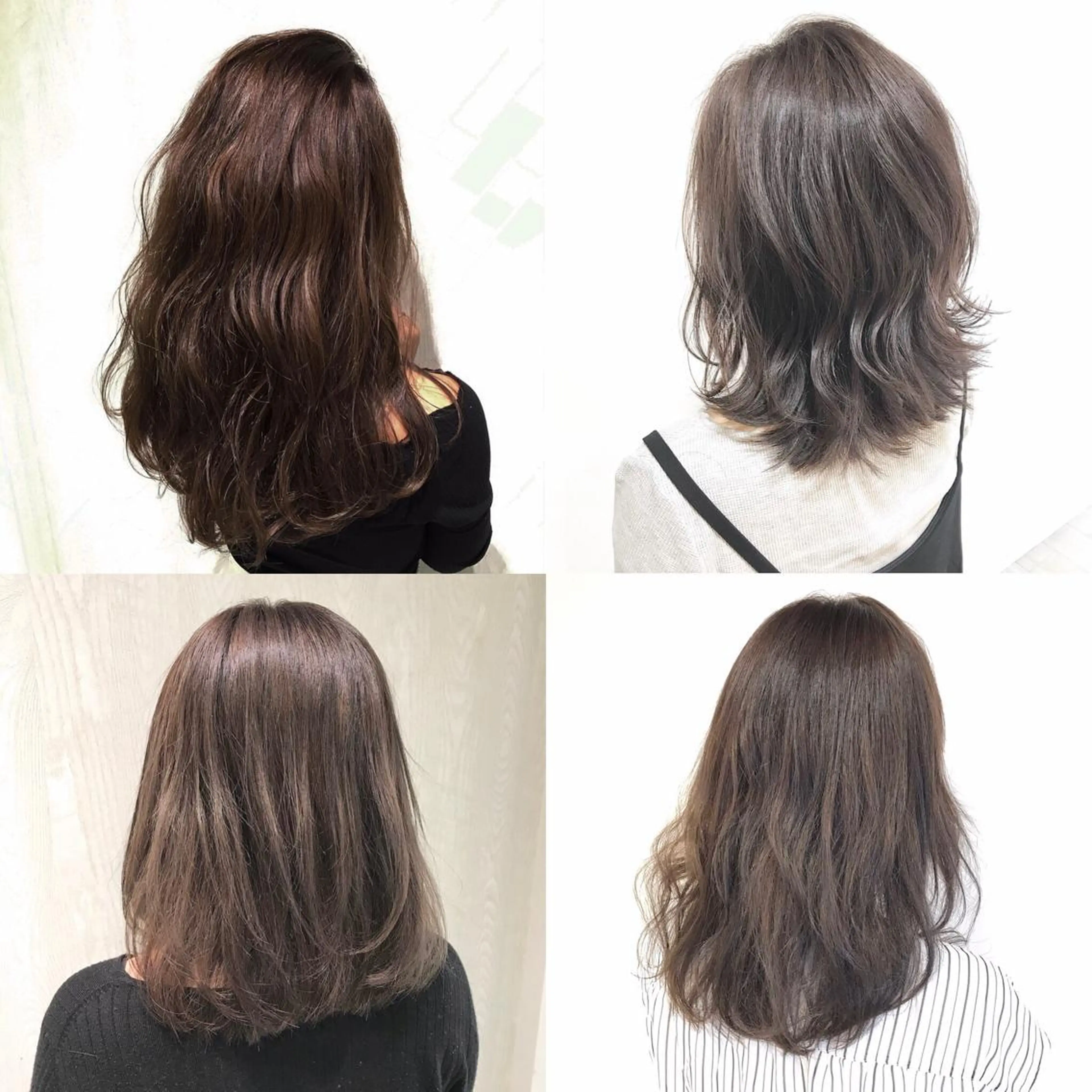 セミロング カラー バイオレットカラー ヘアカラー トリートメント chiyo yasuのヘアスタイル