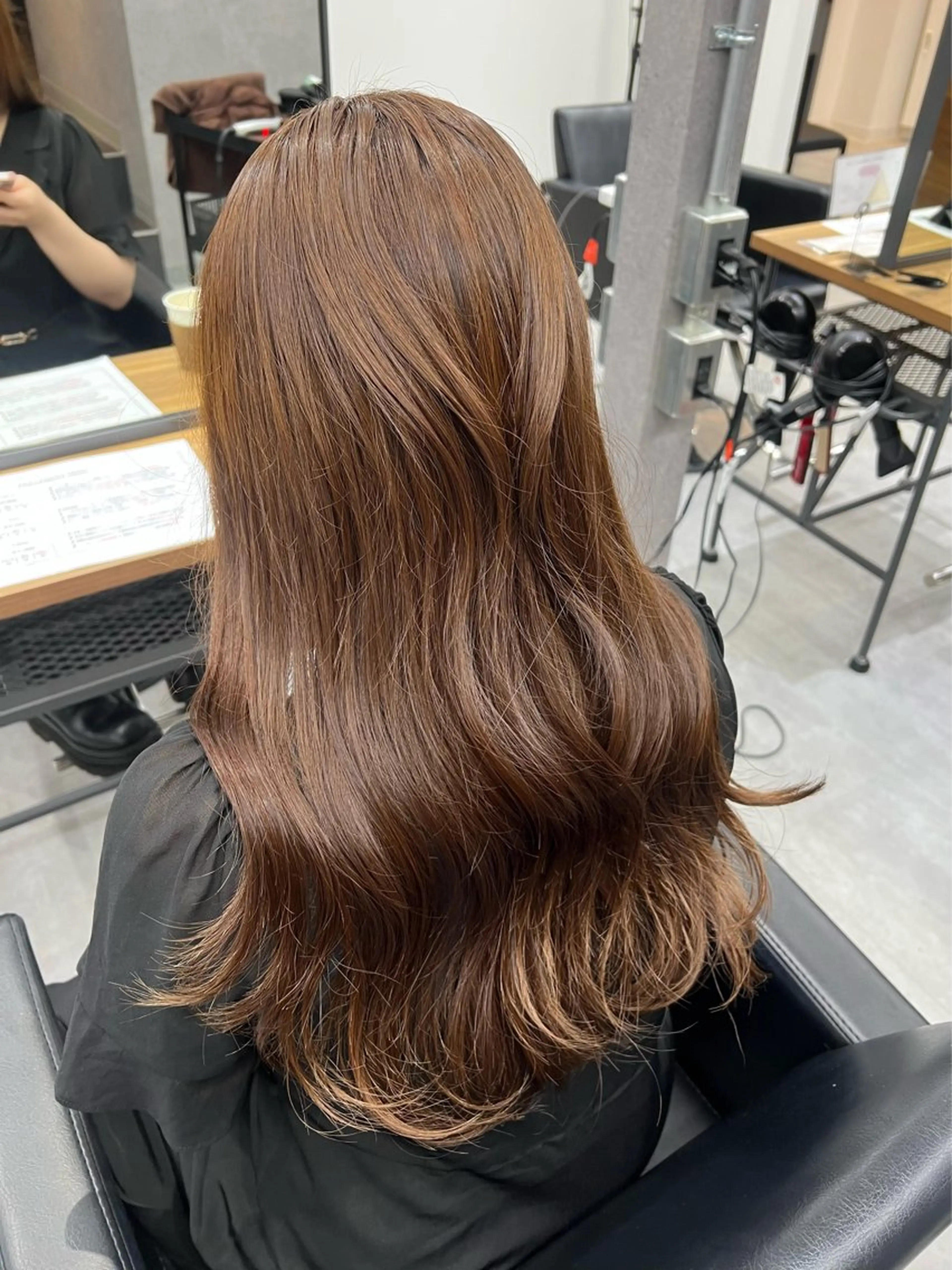ロング カラー ブラウンカラー 透明感カラー くびれヘア カットモデル募集 八王子/kyocoのヘアスタイル