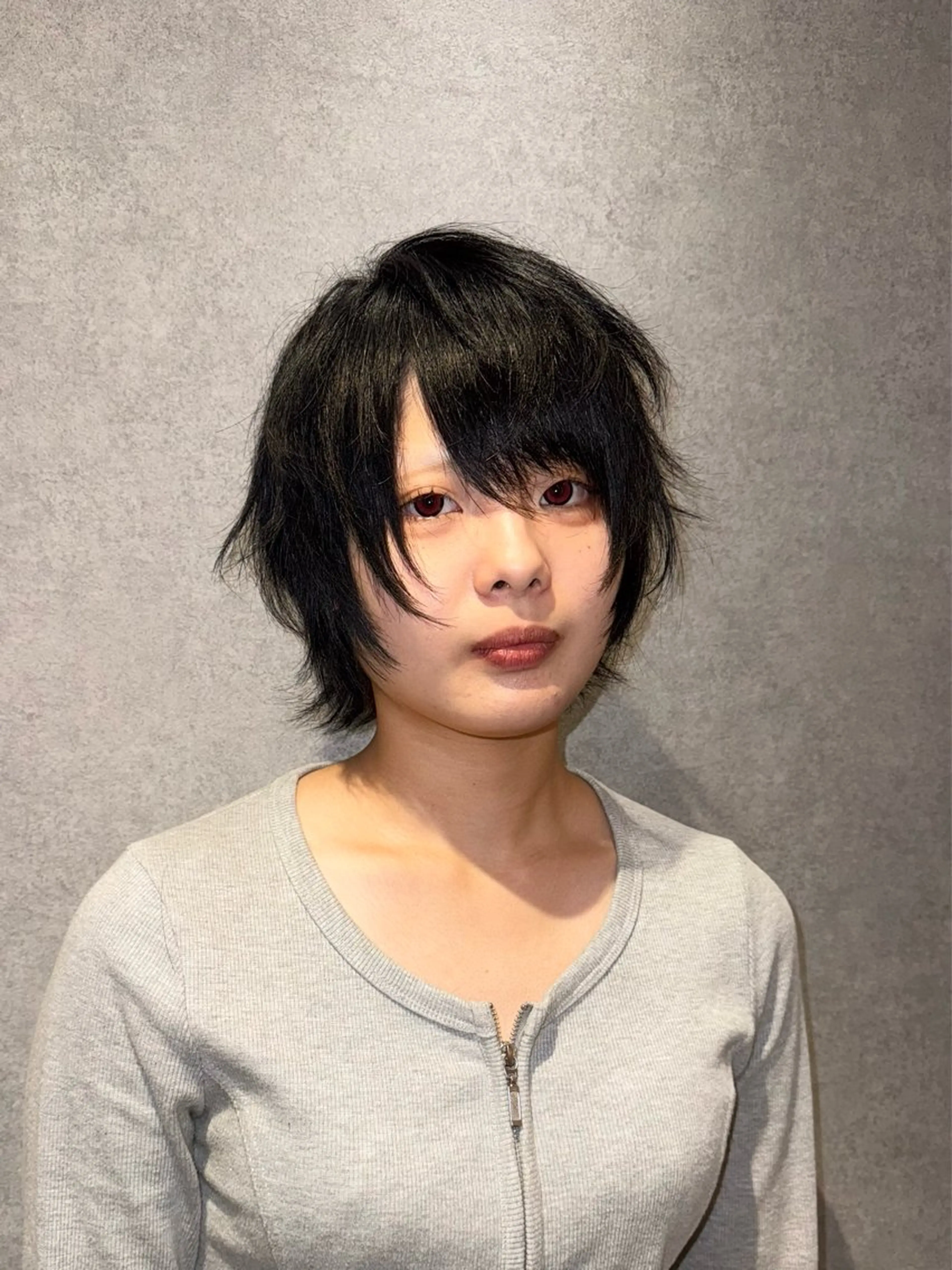 ショート 顔まわりレイヤー 顔周りカット レイヤーカット ショートヘア ウルフカット カット トリートメント ハイトーン/レイヤー /ウルフ⭐️永田⭐️のヘアスタイル