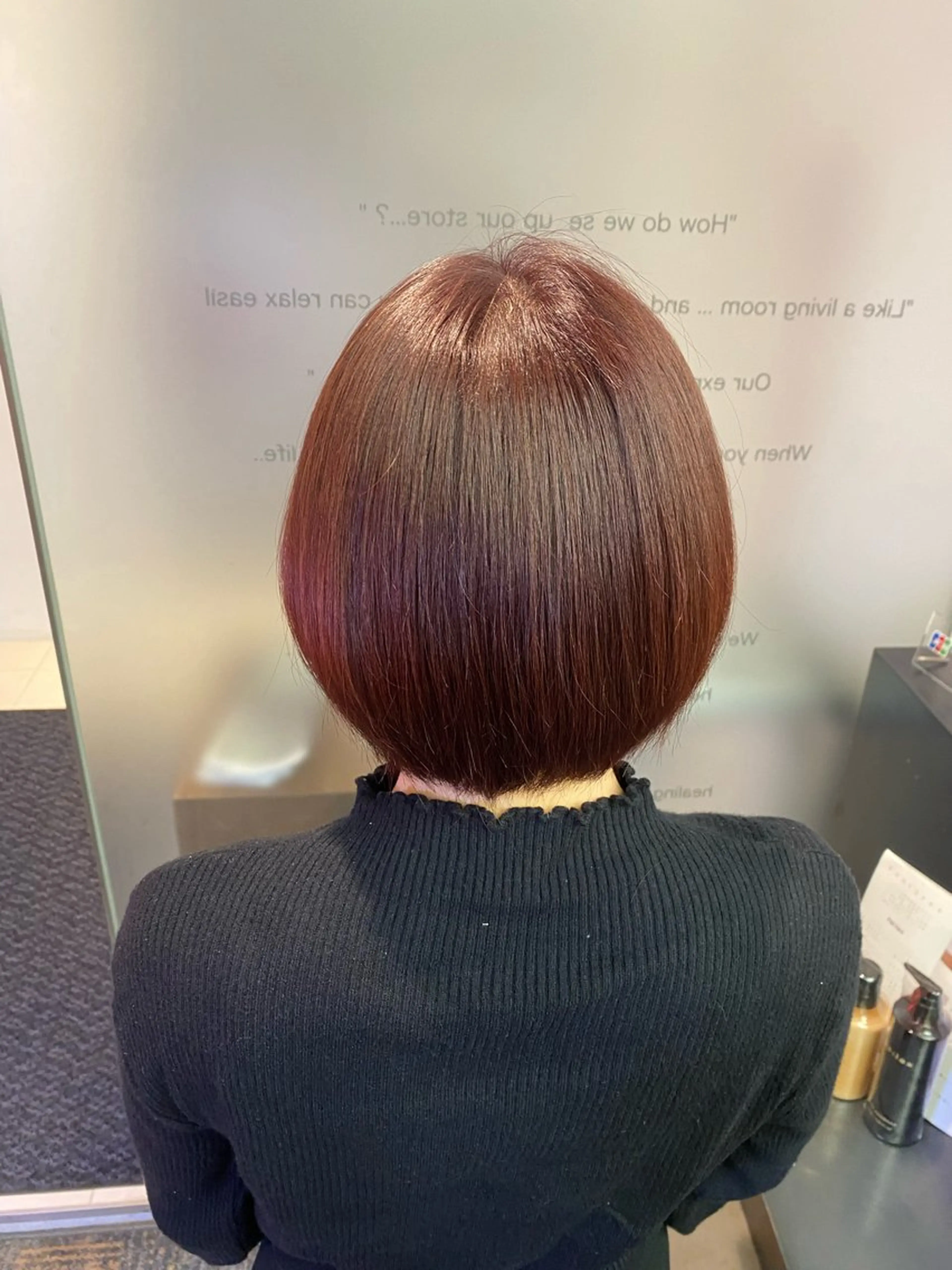 カラー ブラウンカラー レッドカラー カラー 山口 詩織のヘアスタイル