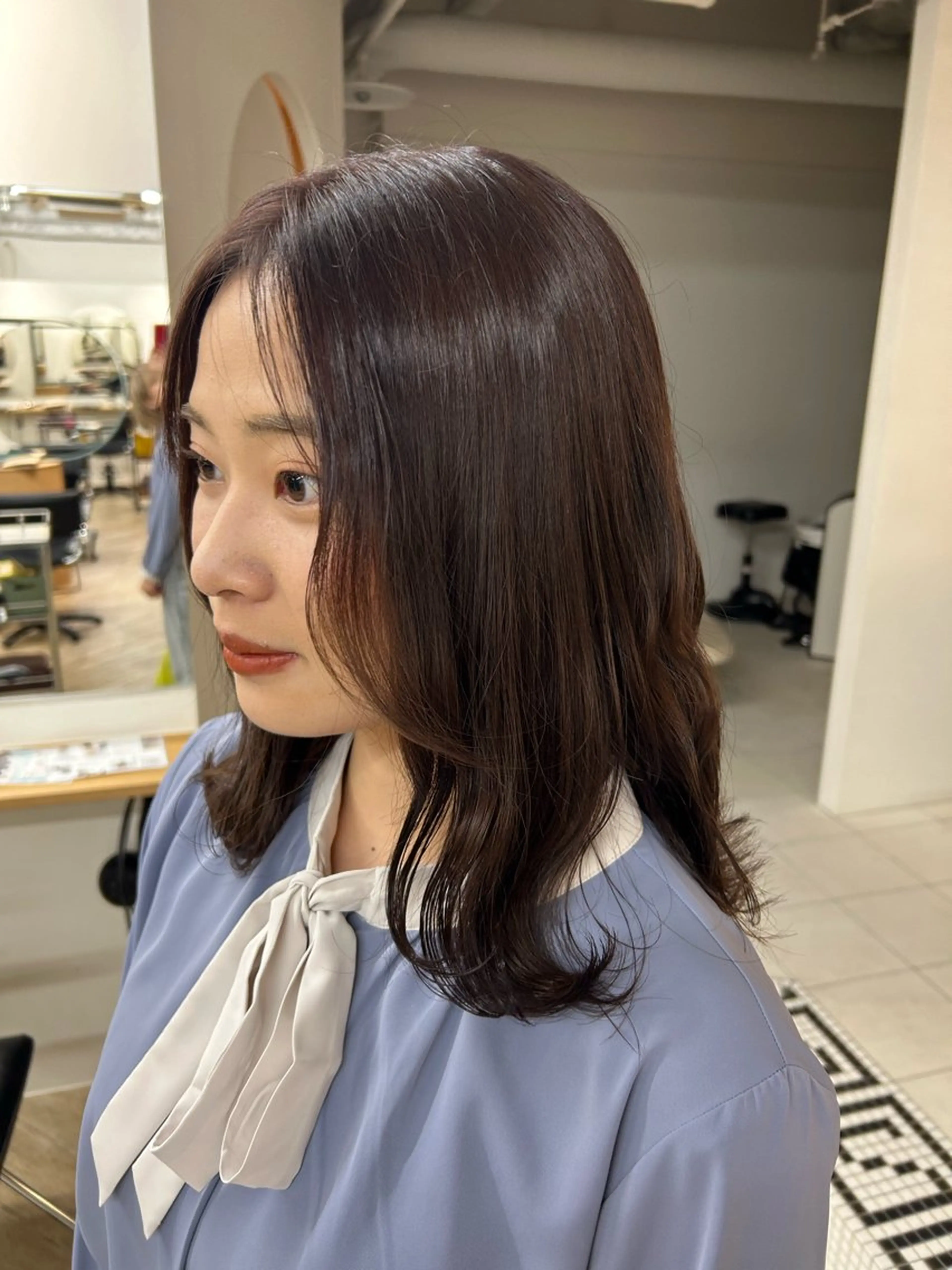 ミディアム カットモデル募集/ 万代/関谷　朋実のヘアスタイル