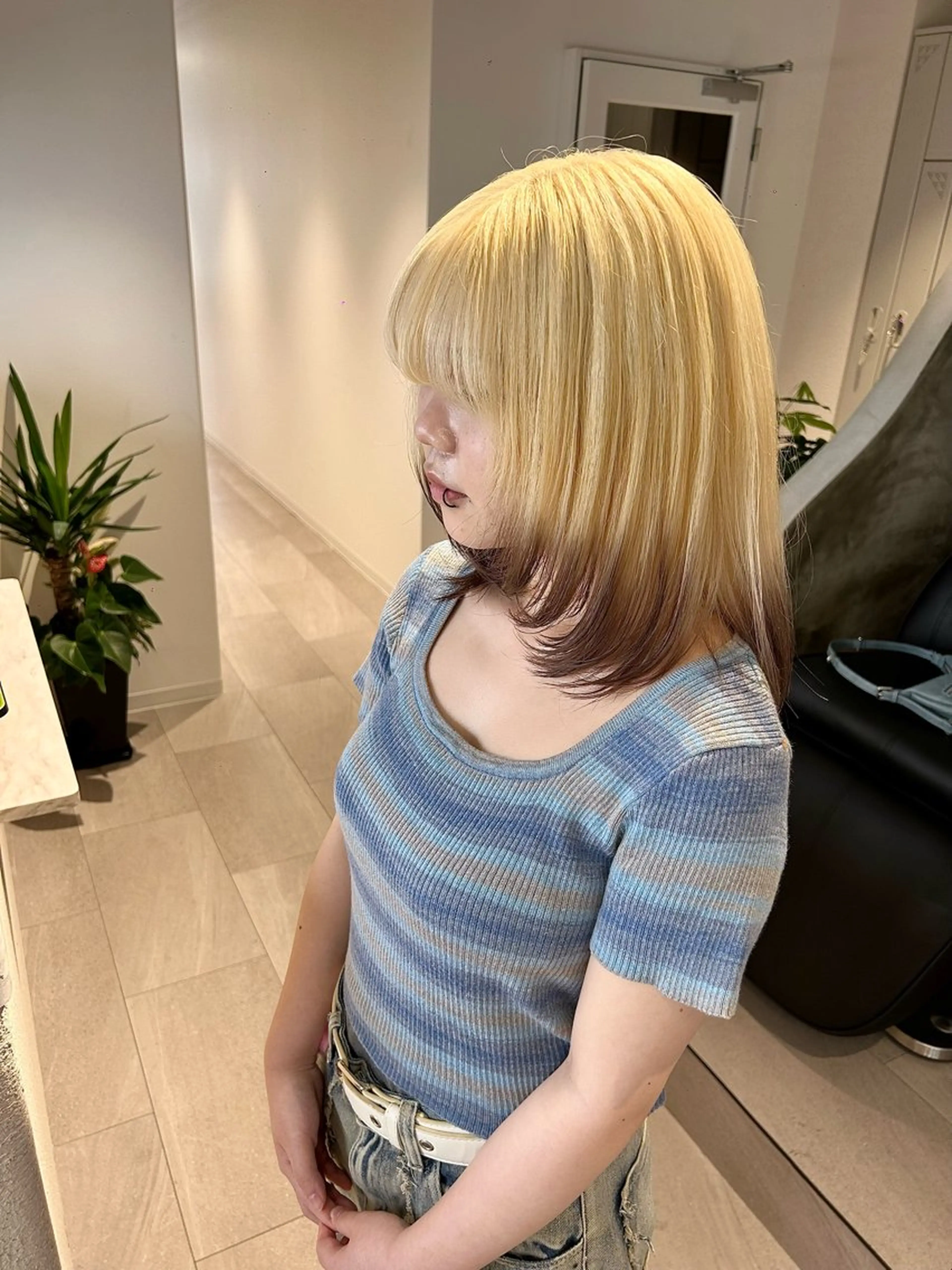 ミディアム ior北千住【イオール】所属・YU(ハイトーン/ ブリーチカラー)のヘアスタイル