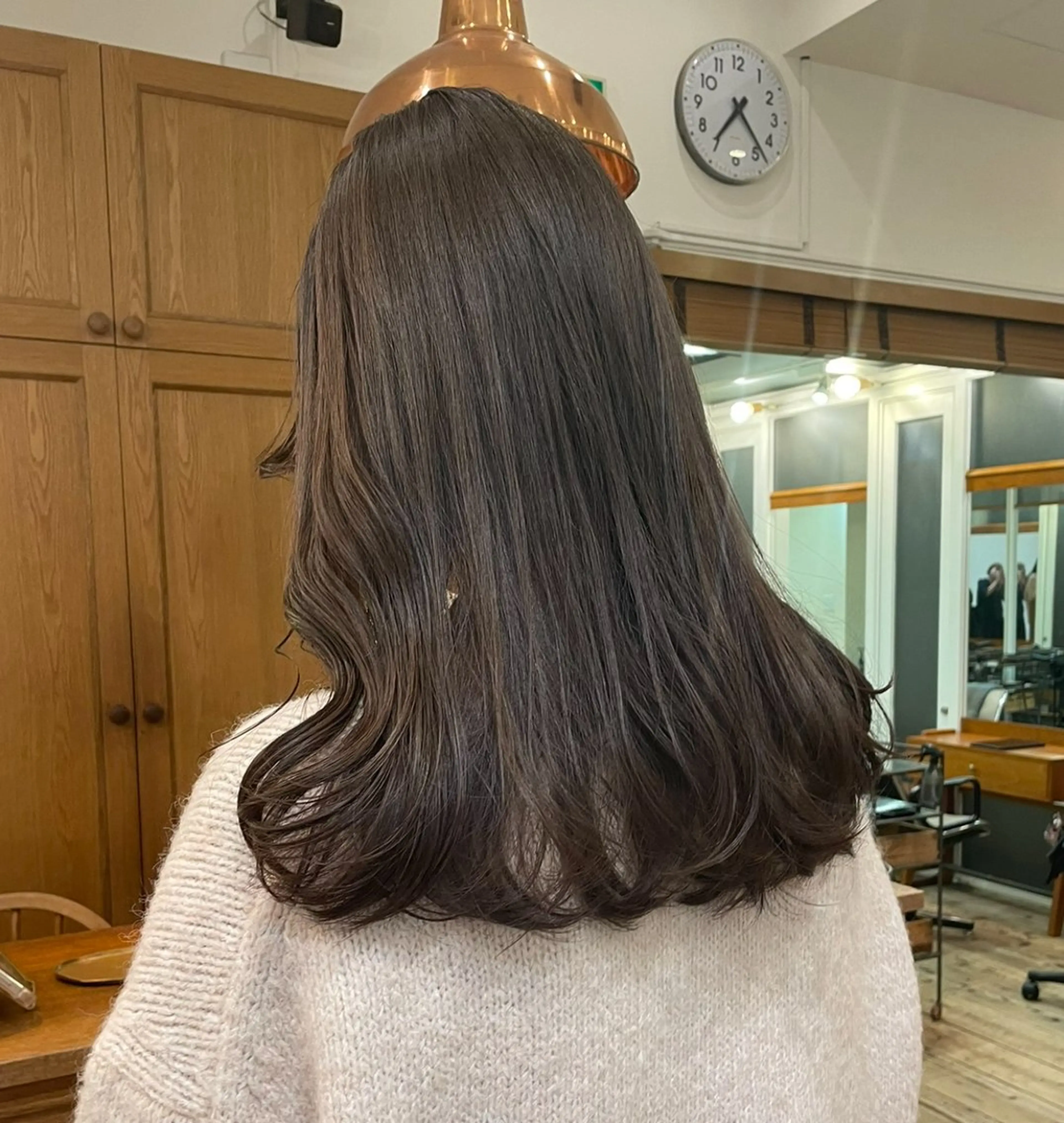 セミロング カラー ブリーチ グレージュ ブリーチなしカラー tete nico所属・似合わせ/ヘアカラー nanami🌸のヘアスタイル