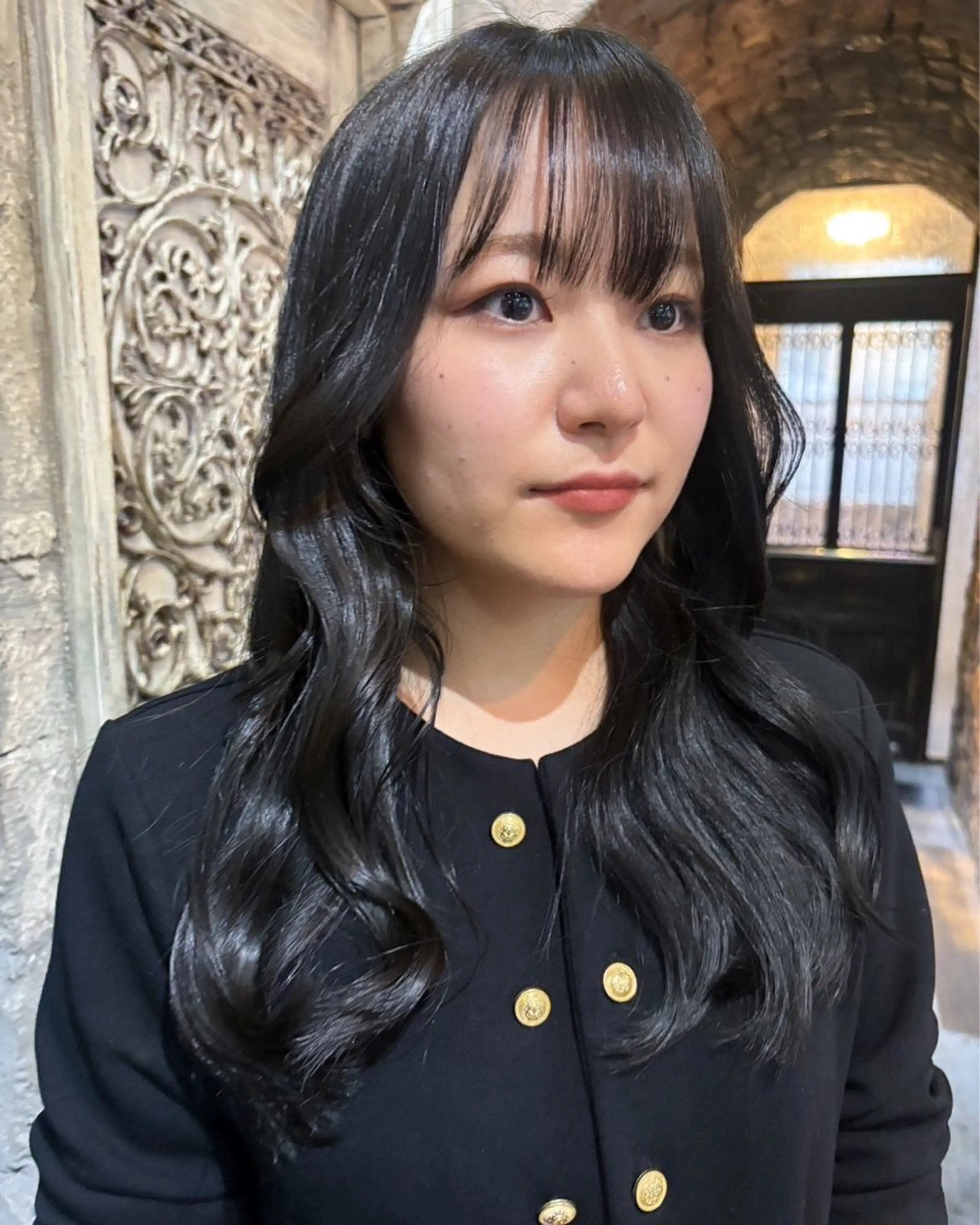 カラー 黒髪 ブルーカラー ブルーブラック 透明感カラー MINX青山店所属・結莉/ボブ/ 縮毛矯正のヘアスタイル