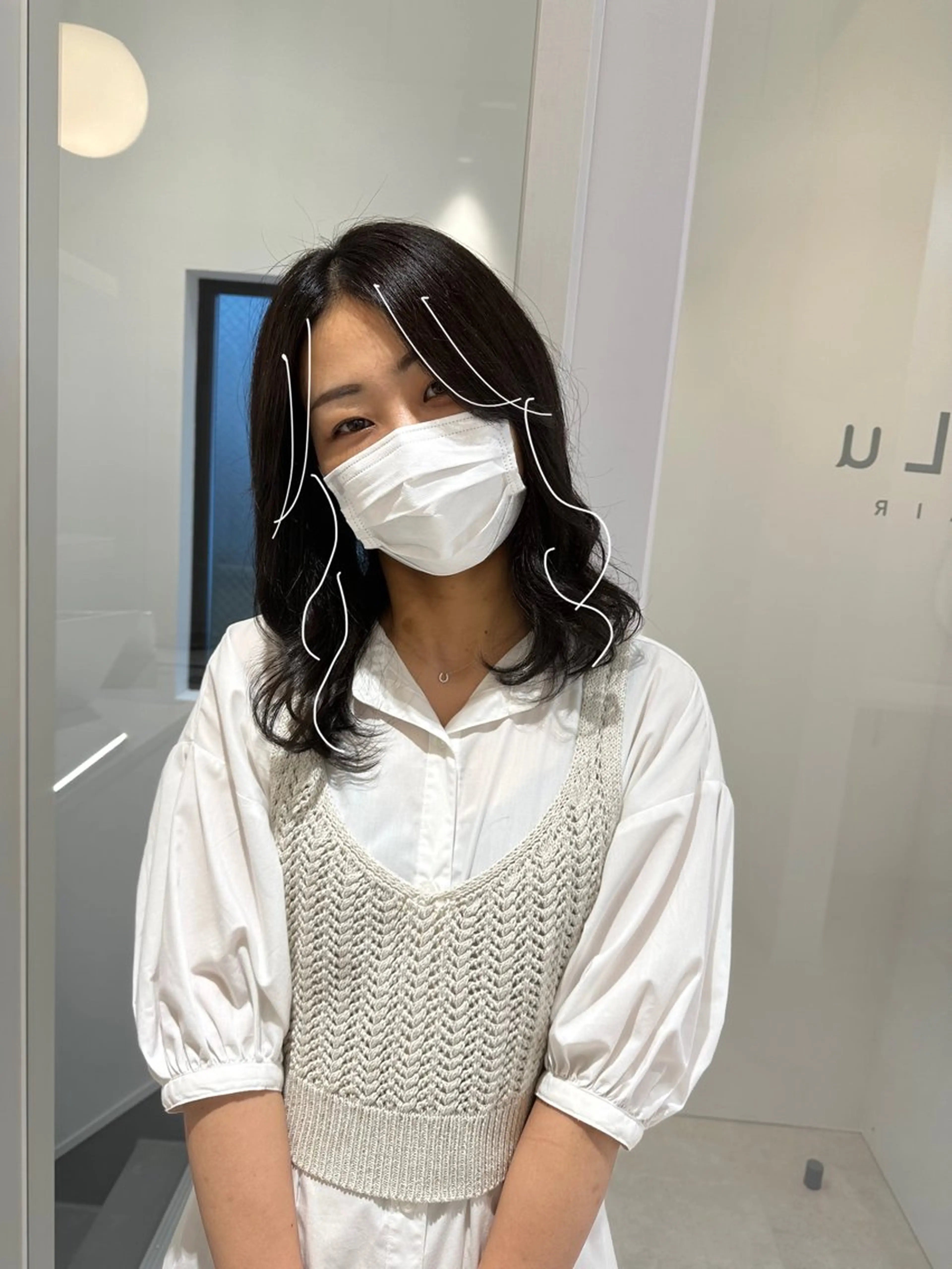 ミディアム カラー パーマ お洒落パーマ/ 艶カラー/michiのヘアスタイル